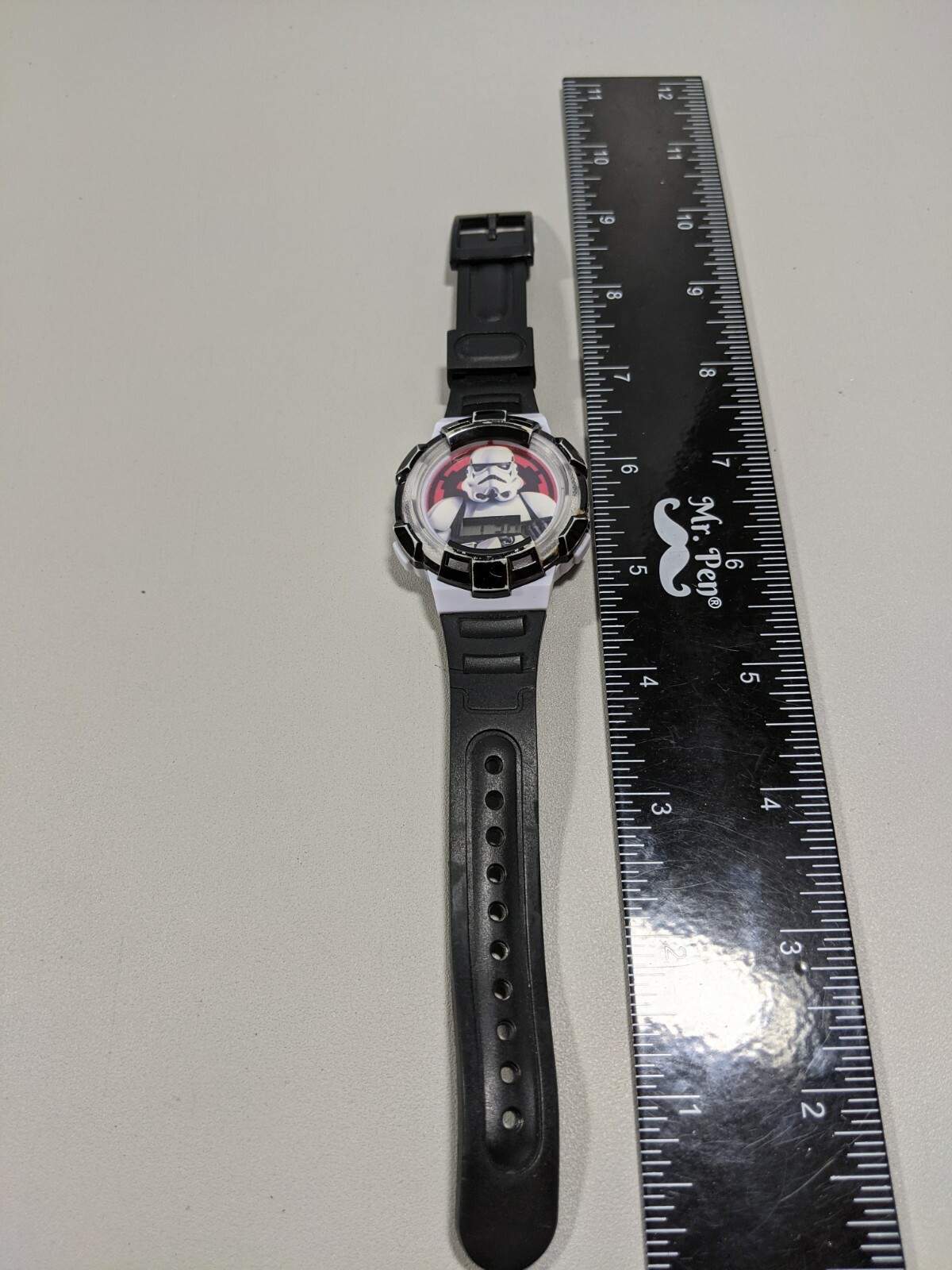 Starwars Digital Storm Trooper Light Up Blue Green Red Black Resin Band Watch