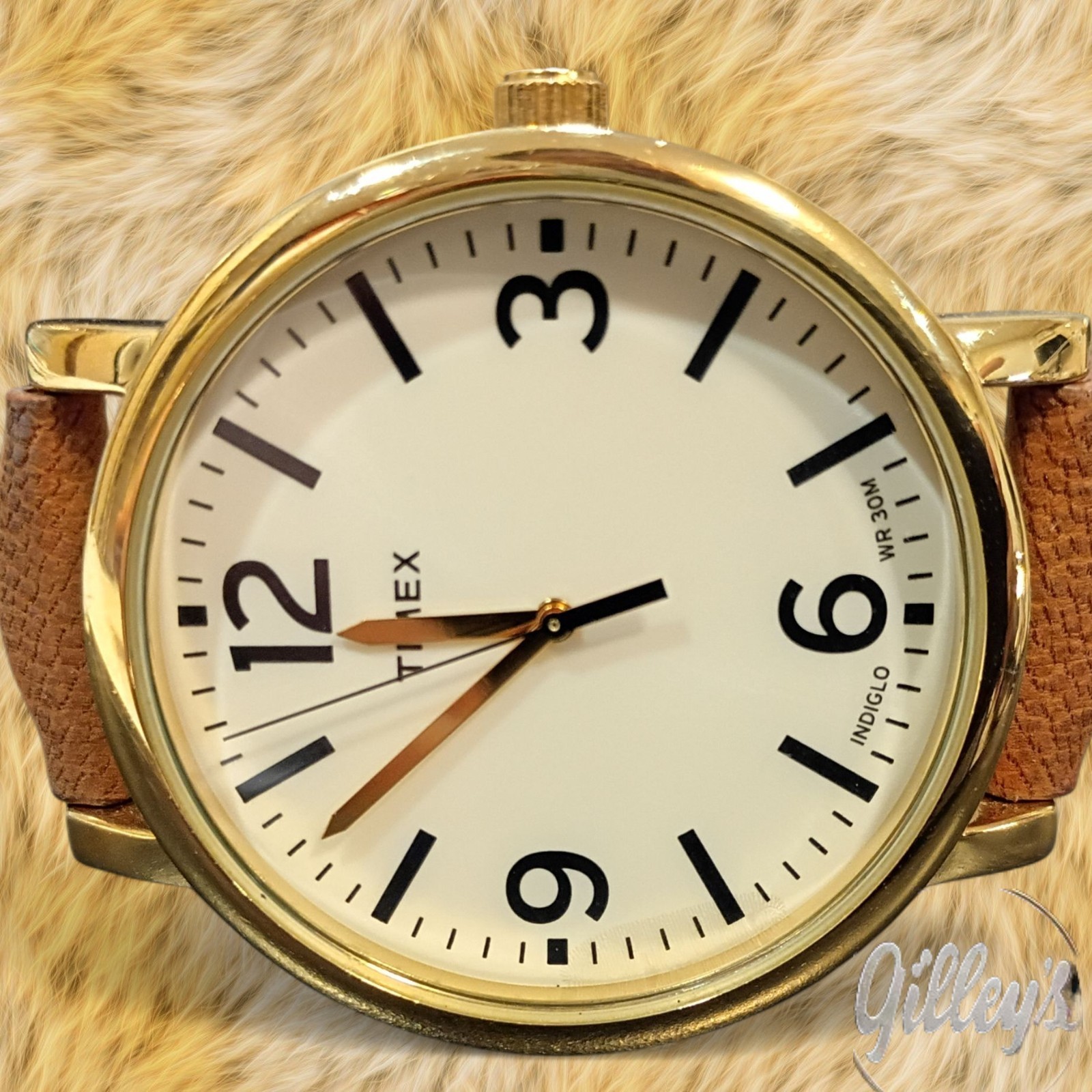 Timex T2P527 Classics Off White Dial Brown Leather Strap Men’s Watch