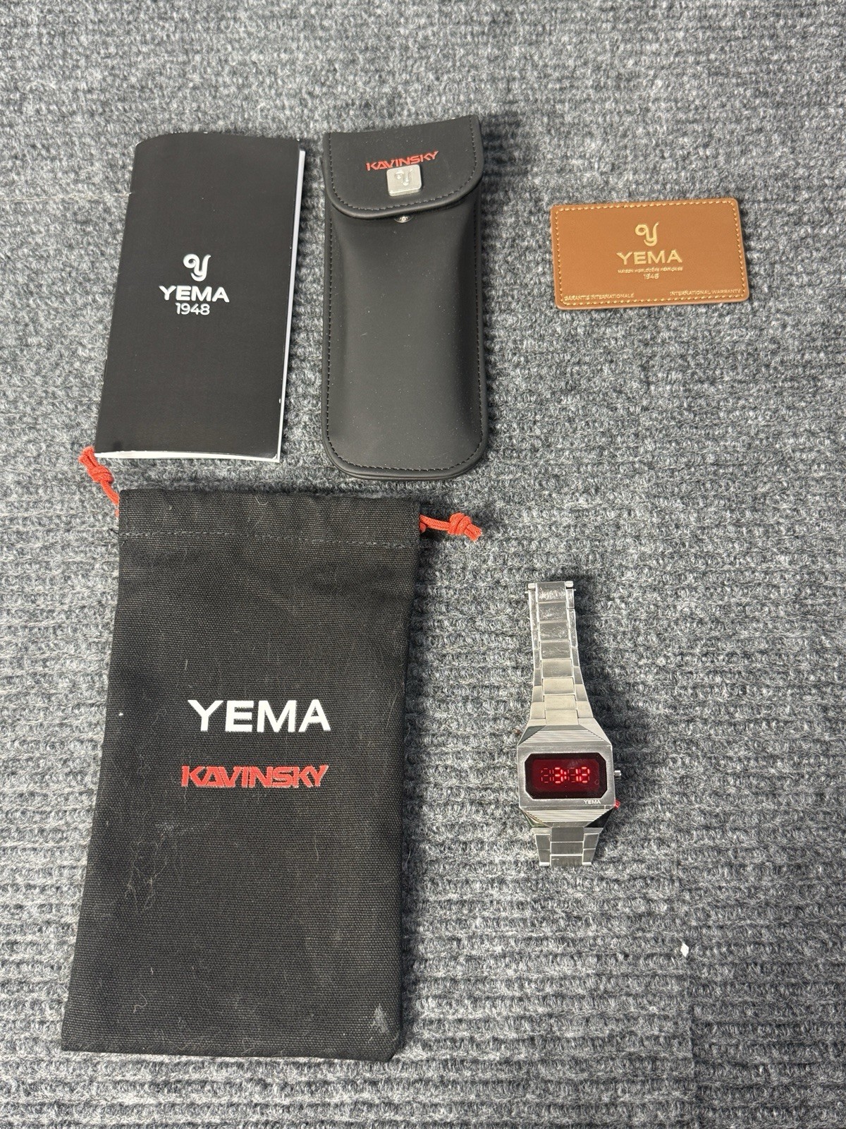 Yema Kavinsky LED Limited Edition Watch Red LED Display 1 of 3333 MINT Condition