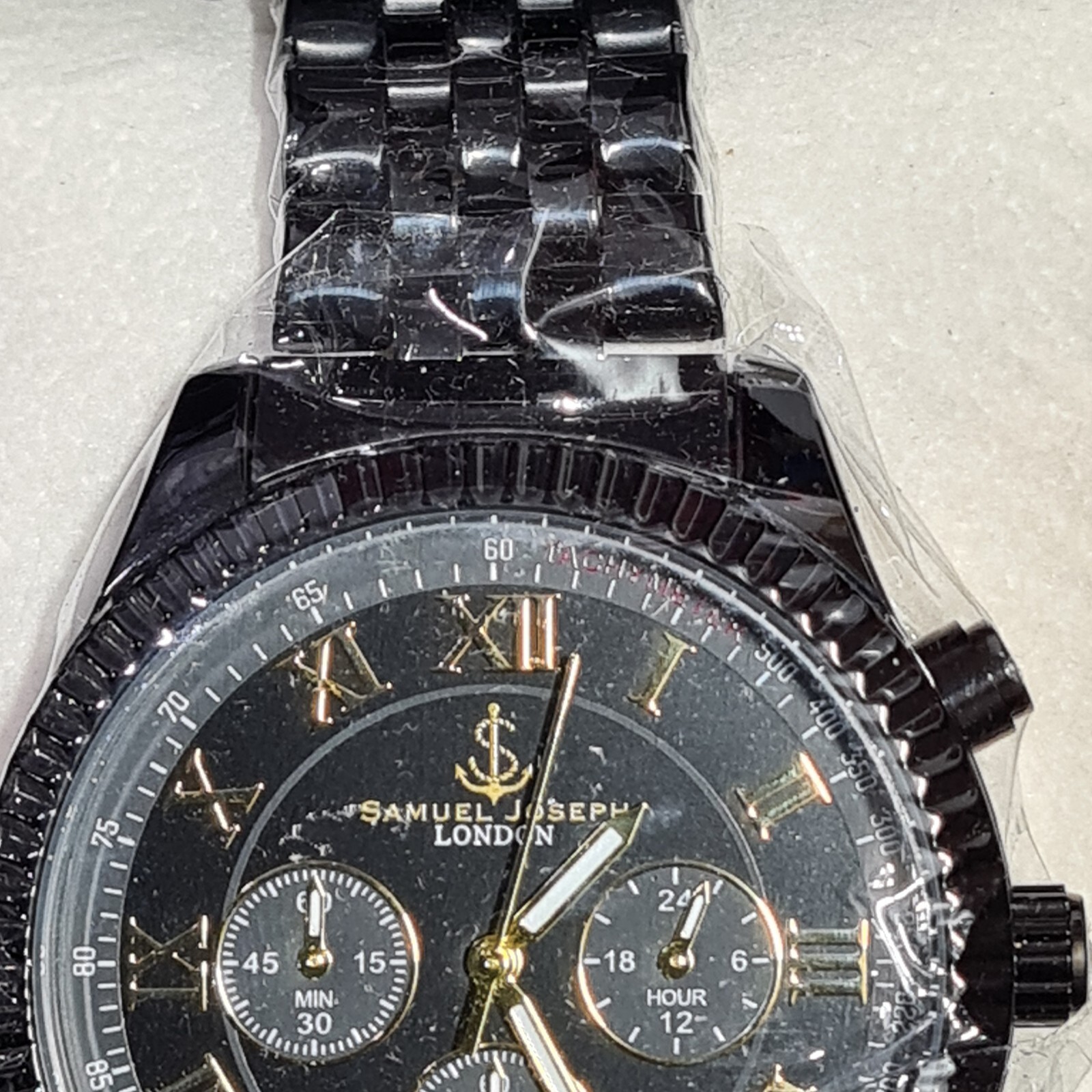 Samuel Joseph Speed Exquisite Black Men’s Watch | SJ0015 – New With Box and Tags