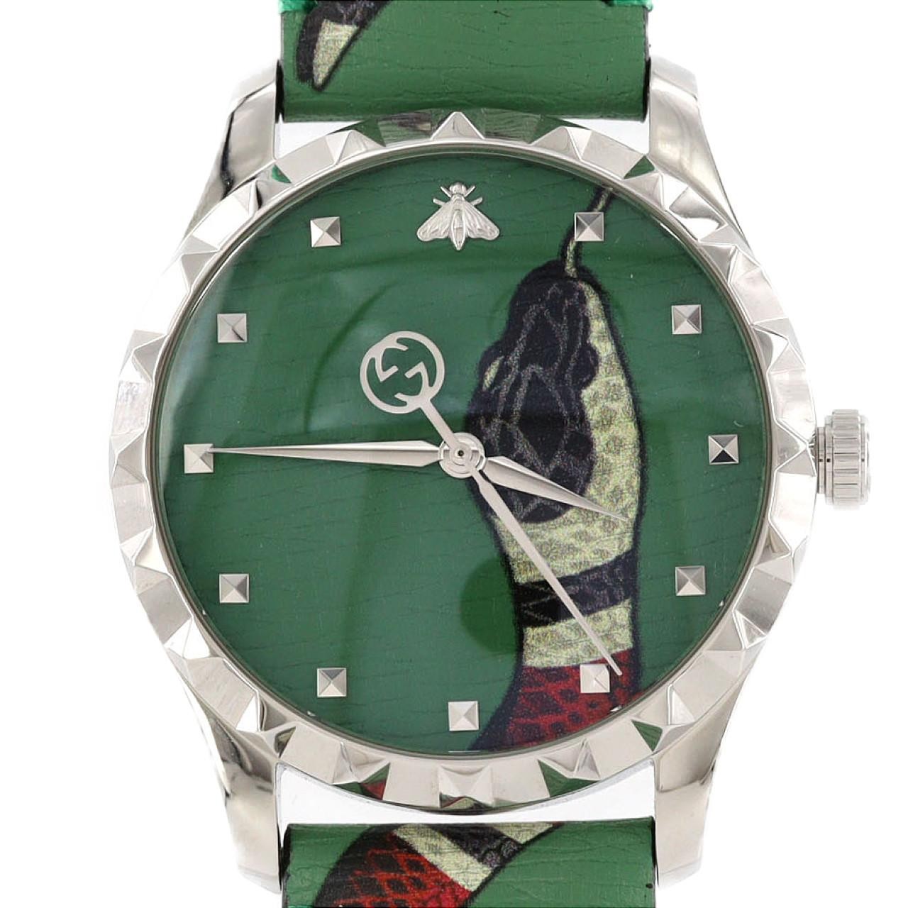 Authentic Gucci Le Marché des Merveilles 126.4/YA1264081 Stainless Steel Qu…