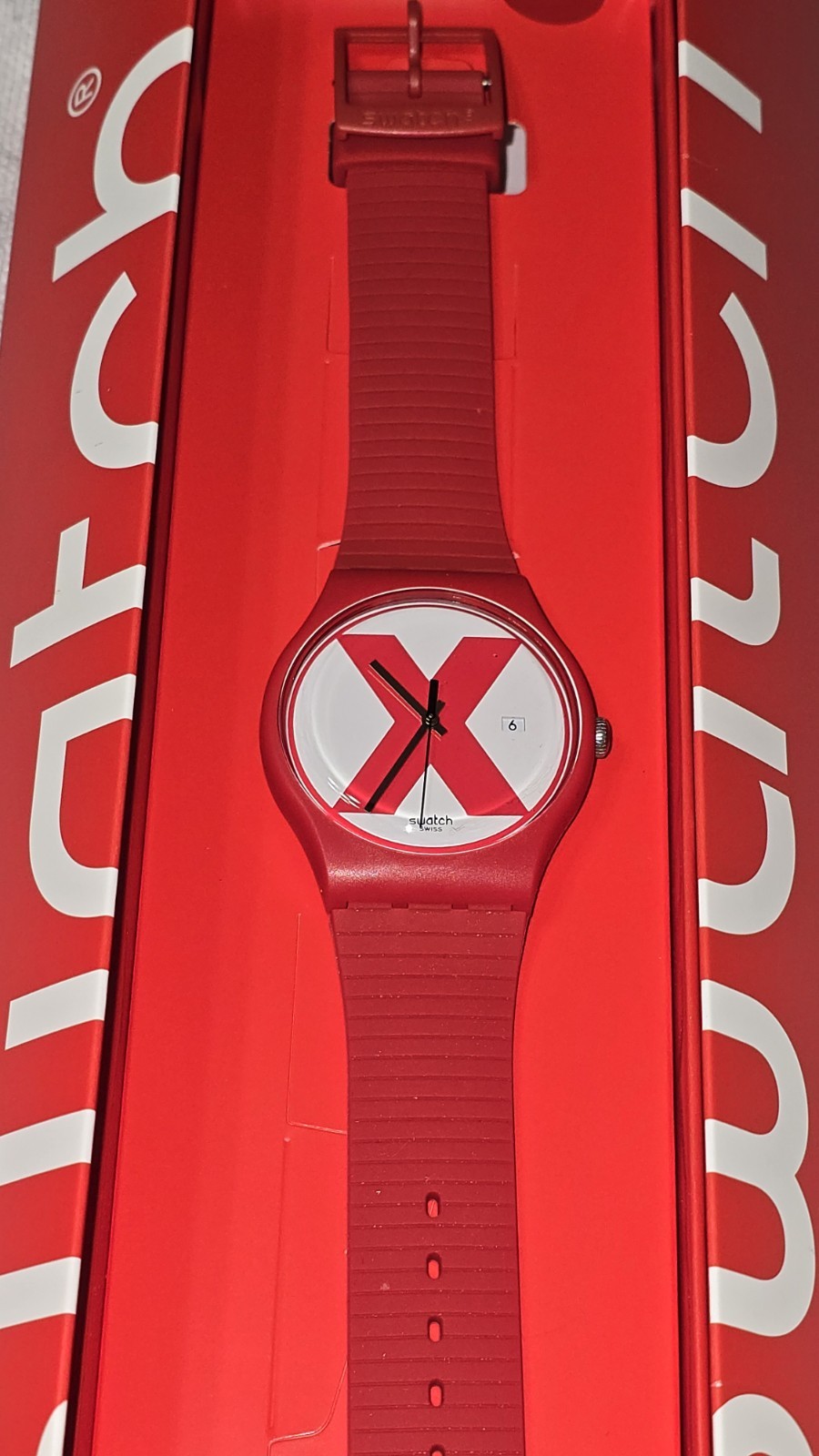 New Limited Swiss Made Swatch New Gent 41MM XX-RATED RED SUOV400 WHite Red