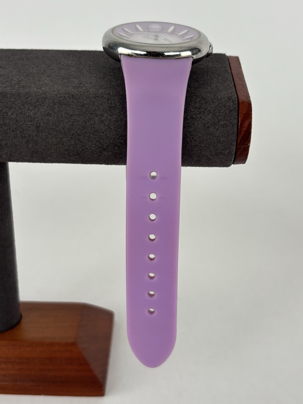 Fruitz 35mm Silver Tone Quartz Watch w/ Natural Frequency Technology & Band