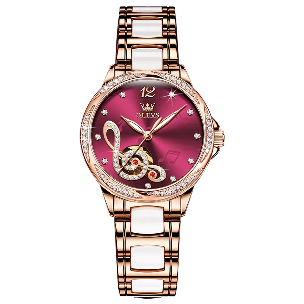 OLEVS Waterproof Luminous Diamonds Dials Automatic Mechanical Watch Women’s