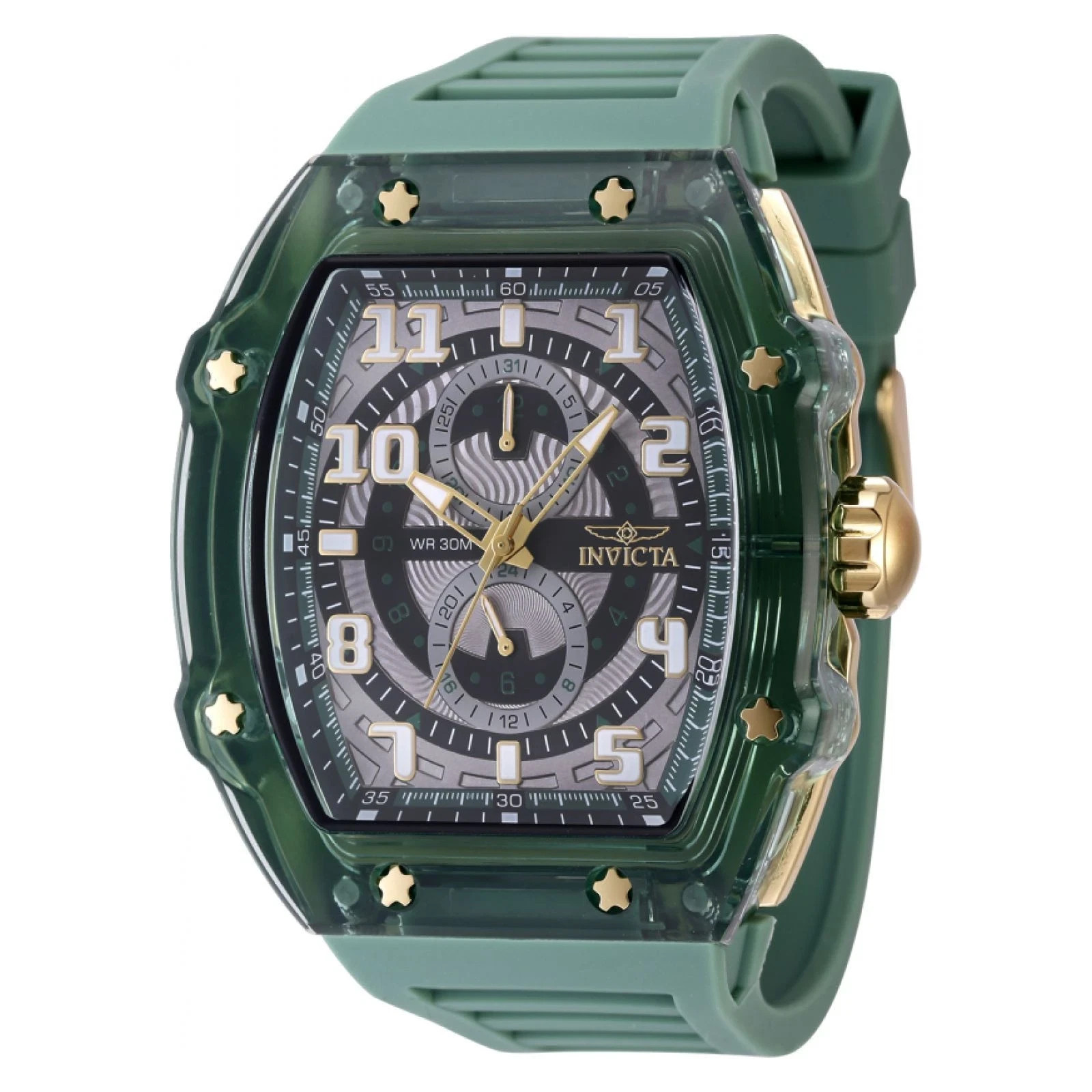 Invicta Men’s Racing 48.5mm Green Bezel VH61 Quartz Watch IN-48710