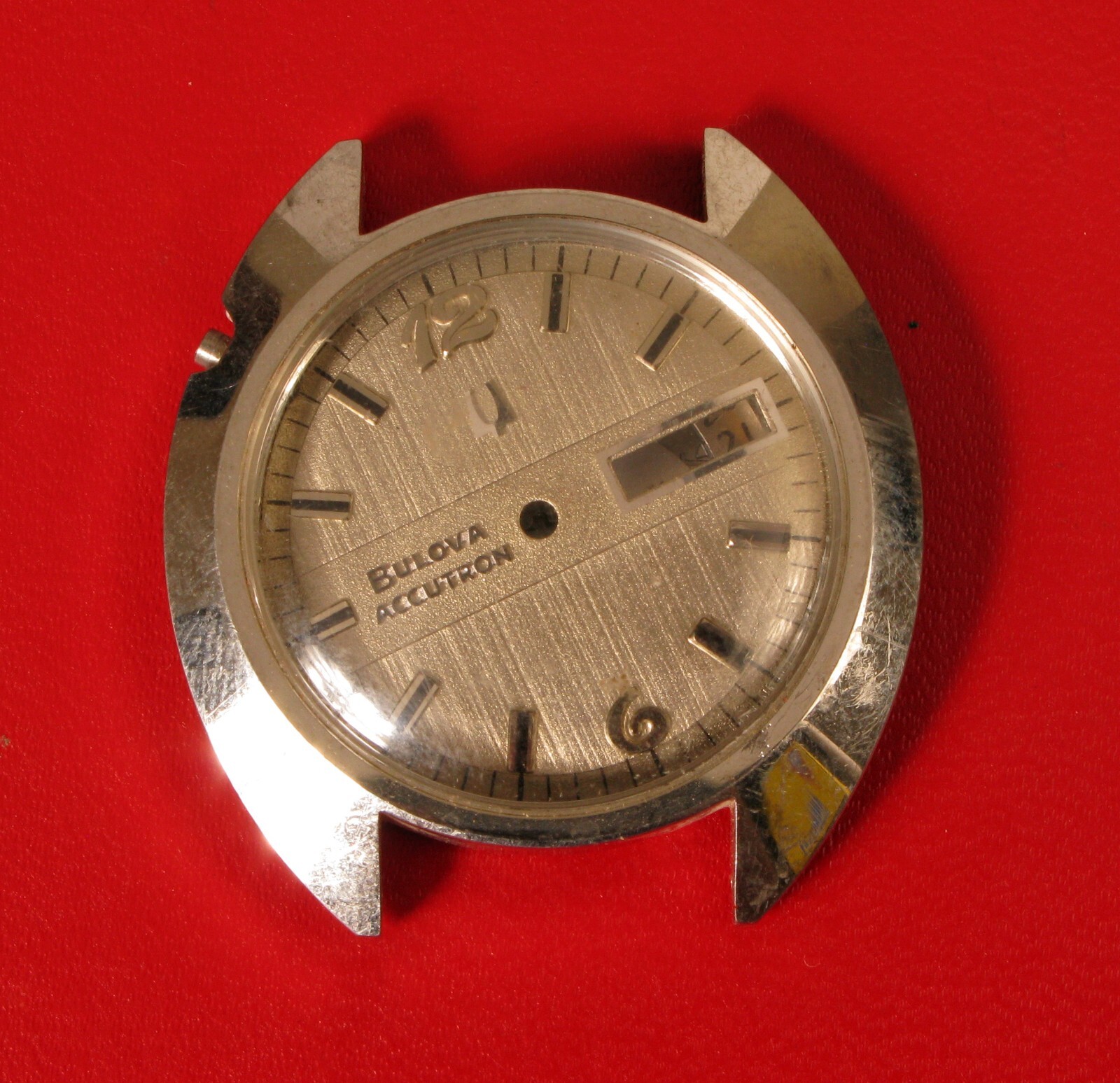 VINTAGE BULOVA ACCUTRON N3 SILVER TONE ORIGINAL CASE DIAL CRYSTAL NOS RARE !!