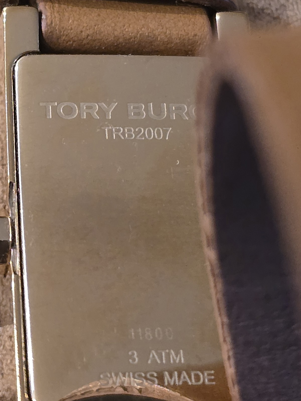 Tory Burch TRB2007 Gold Rectangle Watch Tan Wrap Around Leather Strap NIB