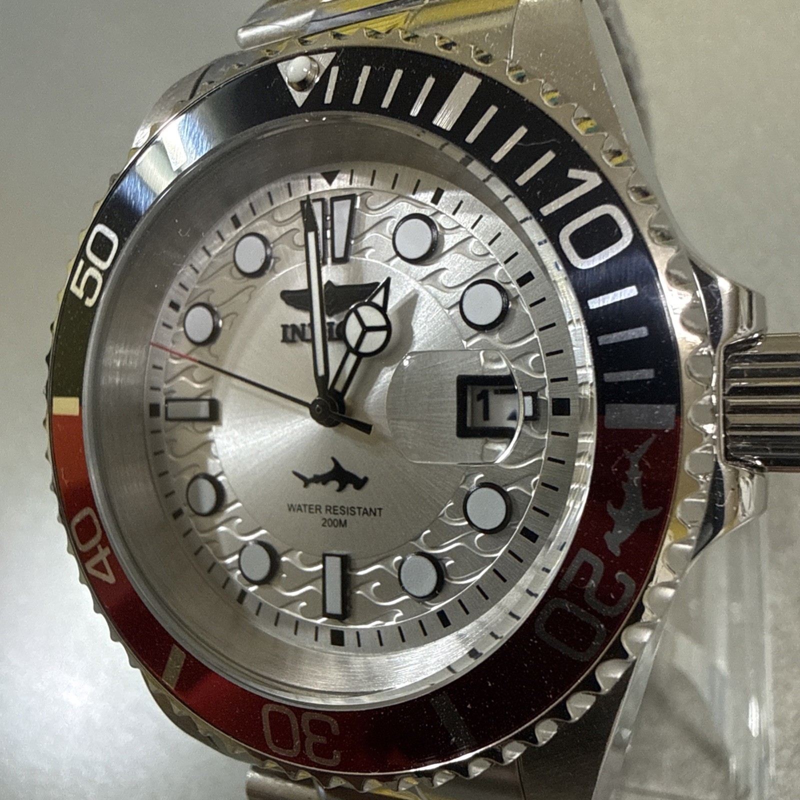Invicta Pro Diver Isobar Men’s Watch 42mm Steel Silver Dial Red/Black 50830