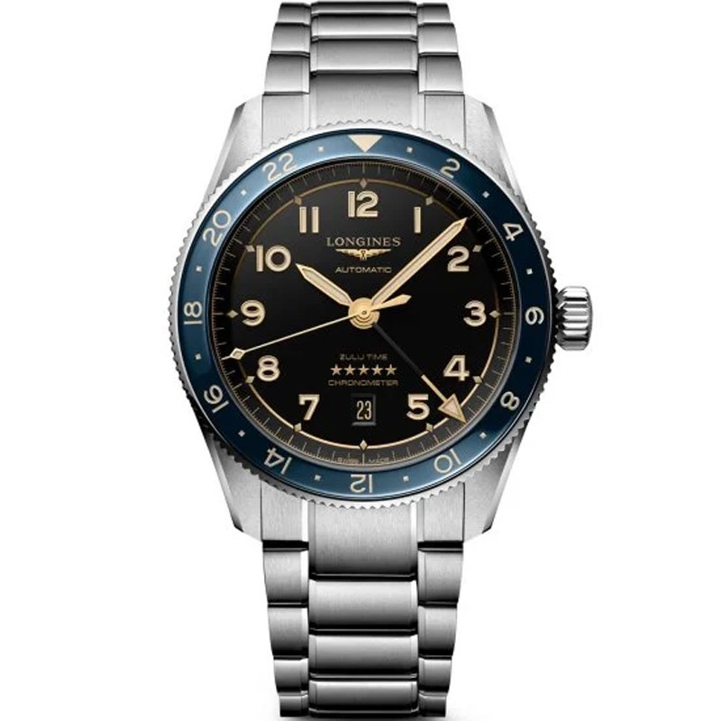 New Longines Spirit Zulu Time 42mm Anthracite Dial Steel Men’s Watch L38124606