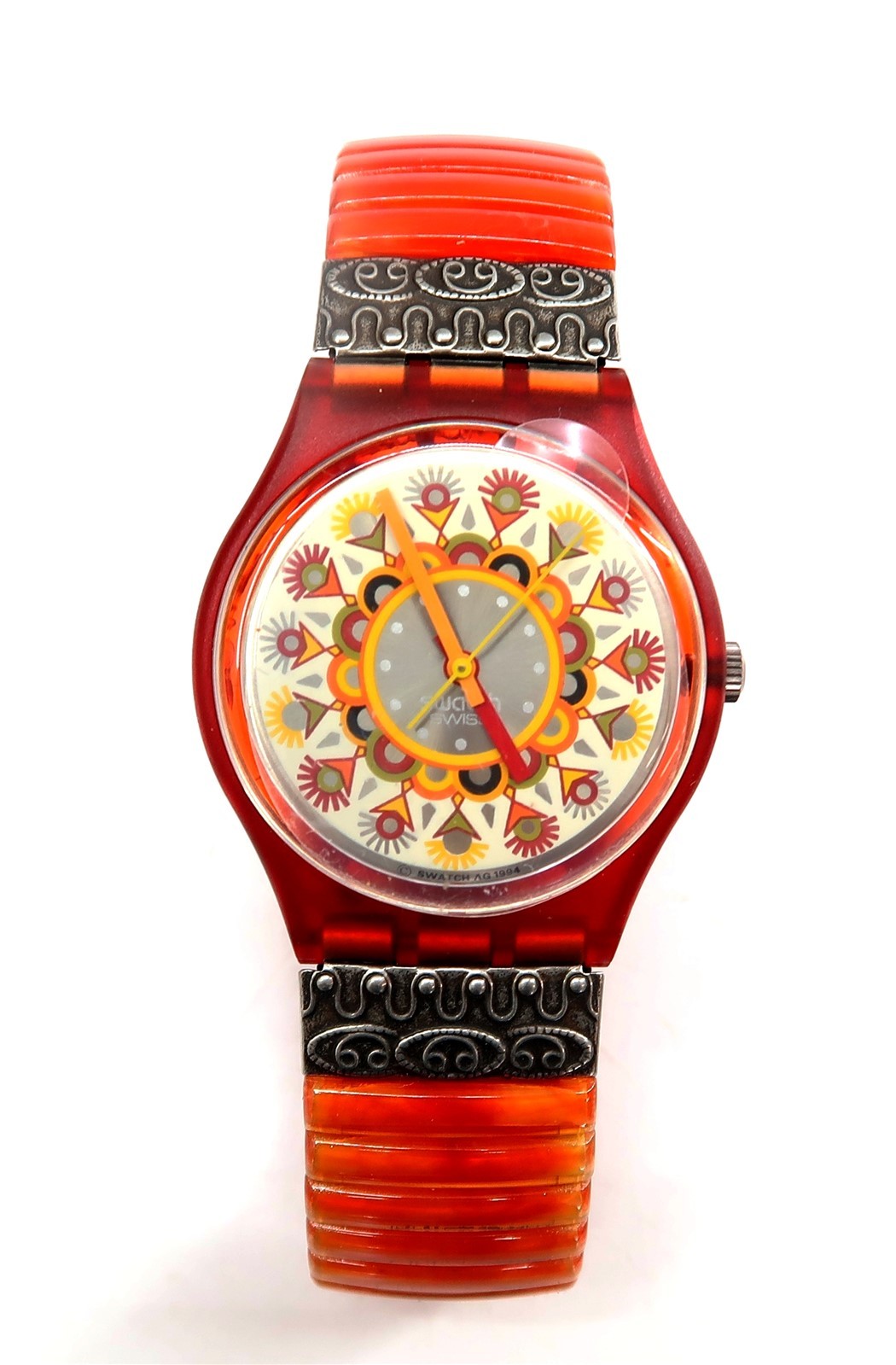 NEW Swatch Watch CURRY POWDER GR125 with Case & Papers 1995 Gents NOS