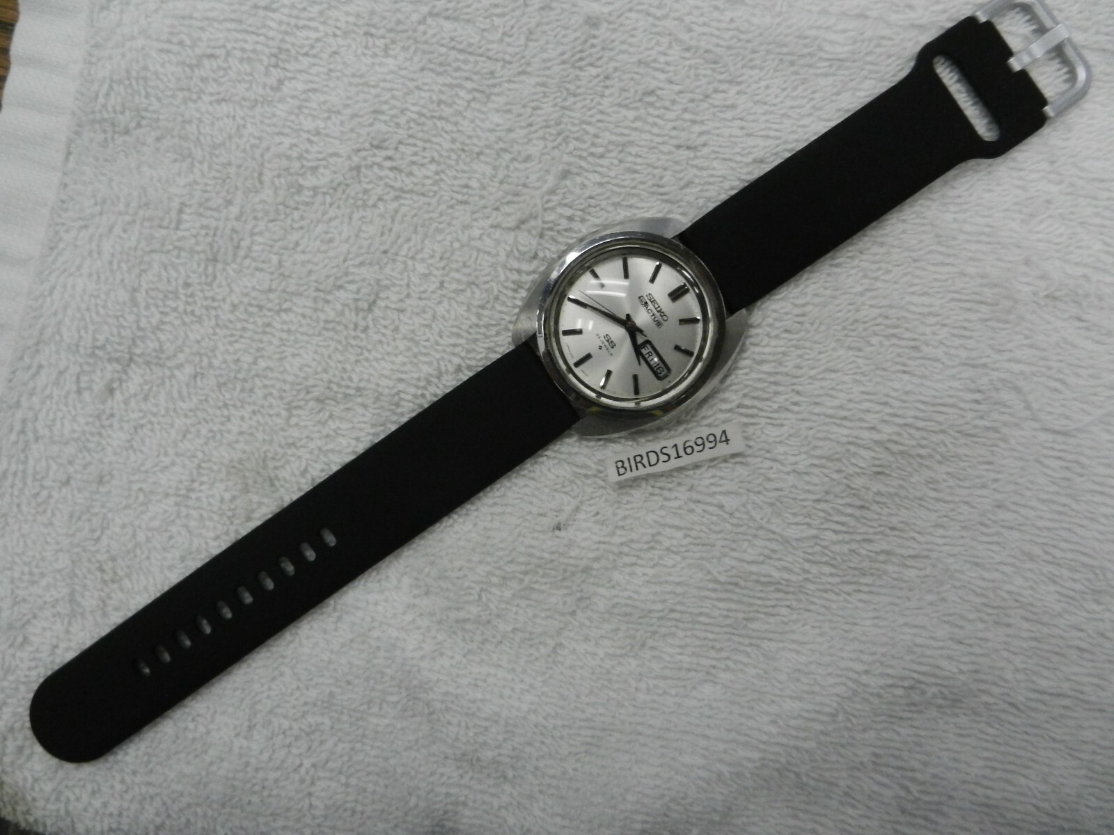 WORKING! MENS AUTOMATIC RARE VINTAGE SEIKO 5 ACTUS SS WATCH 23 JEWEL NEW BAND