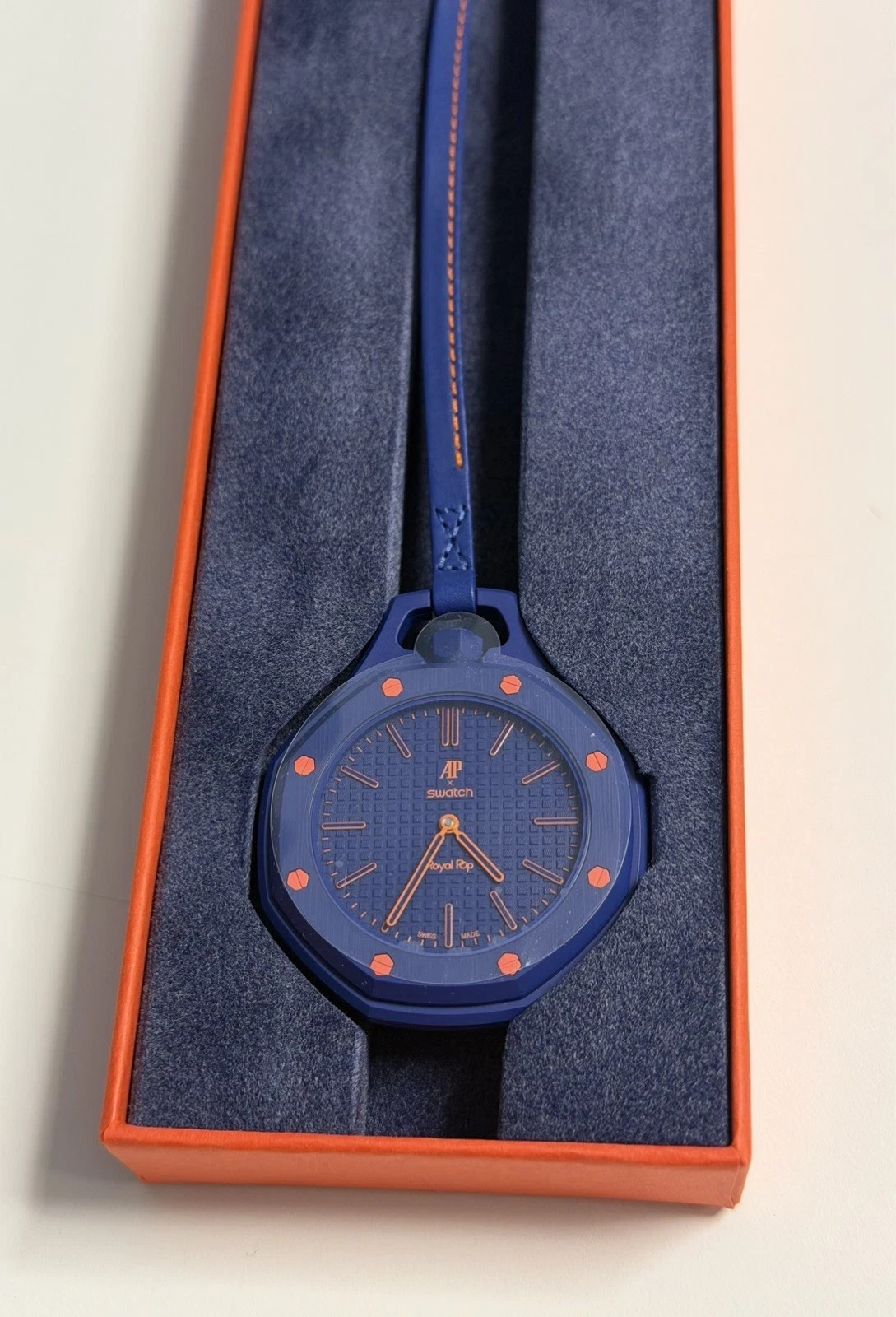 Swatch x Audemars Royal Pop Piguet Orenji Hachi (Blue Orange)