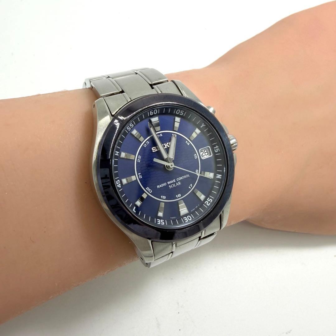 [Working Condition] Excellent Condition SEIKO Spirit Men’s Watch, Blue Dial,