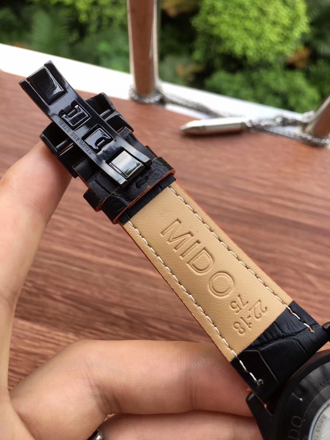 MIDO Multifort Automatic Men Watch Black / Orange 42mm Leather Strap