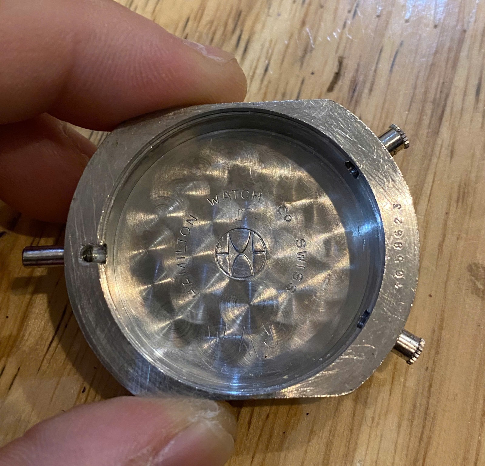 vintage Rare Hamilton Case, Dial, Crystal Only Panda Cal 11 Part Repair/Project