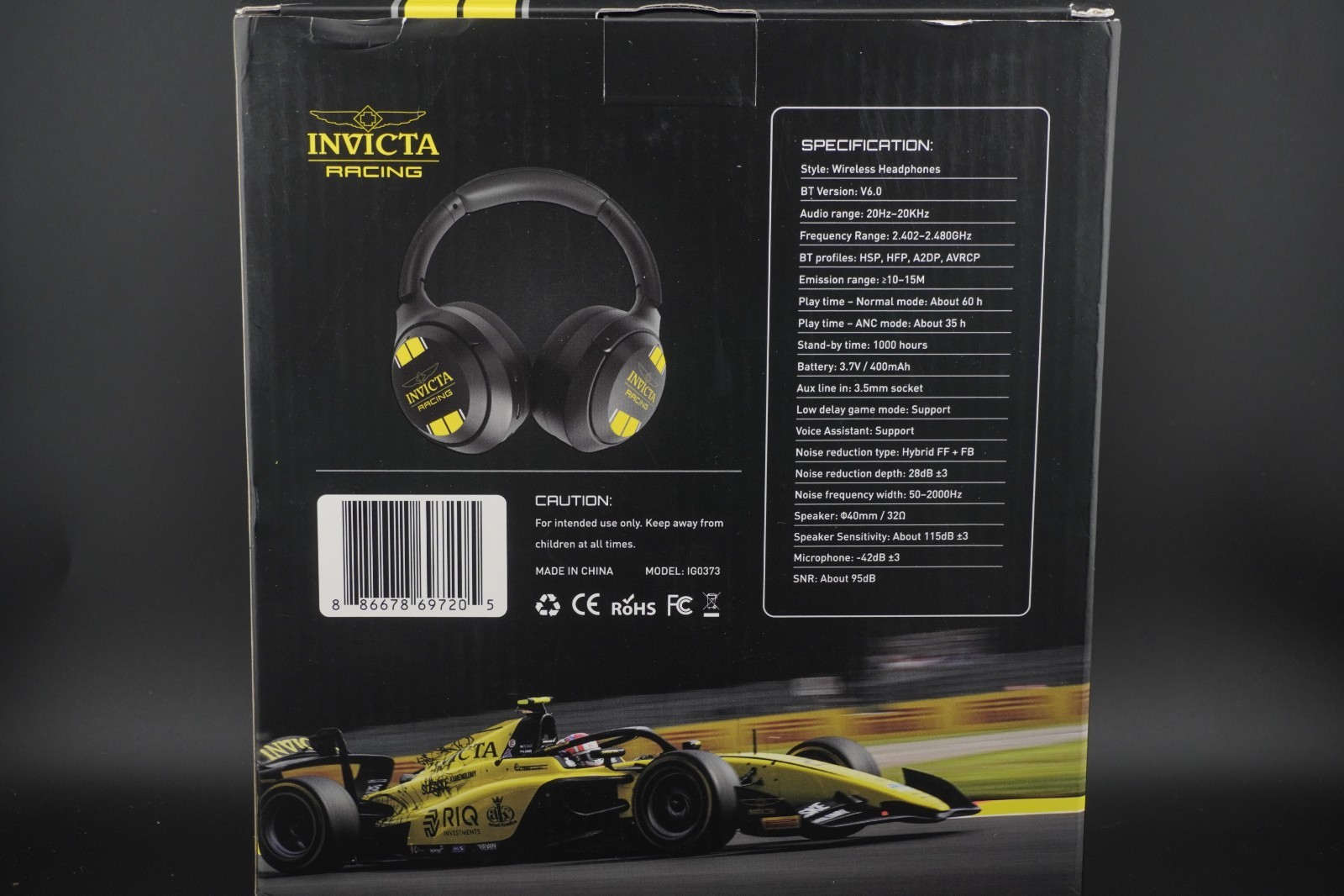 Invicta Power Bluetooth Noise Canceling Headphones (NEW) In Box