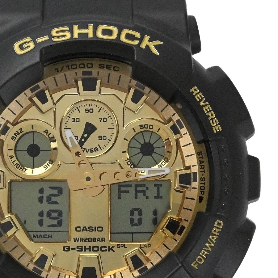 Casio G-Shock GA-100GGB-1A9JF Digital Analog Watch Black Gold From Japan