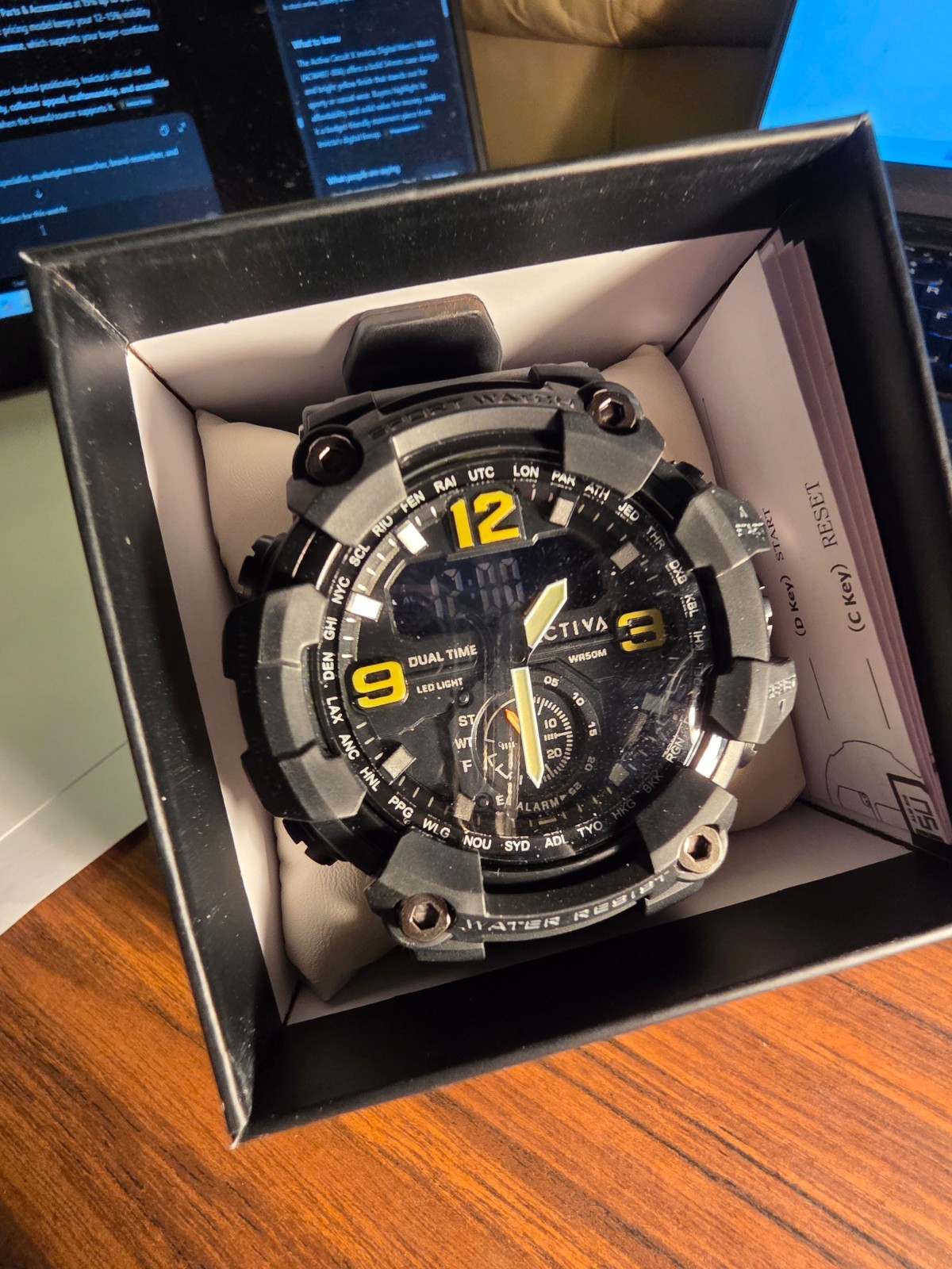 Activa X Invicta BlackOps Digital 56mm Black Watch New Box ACW1637-001