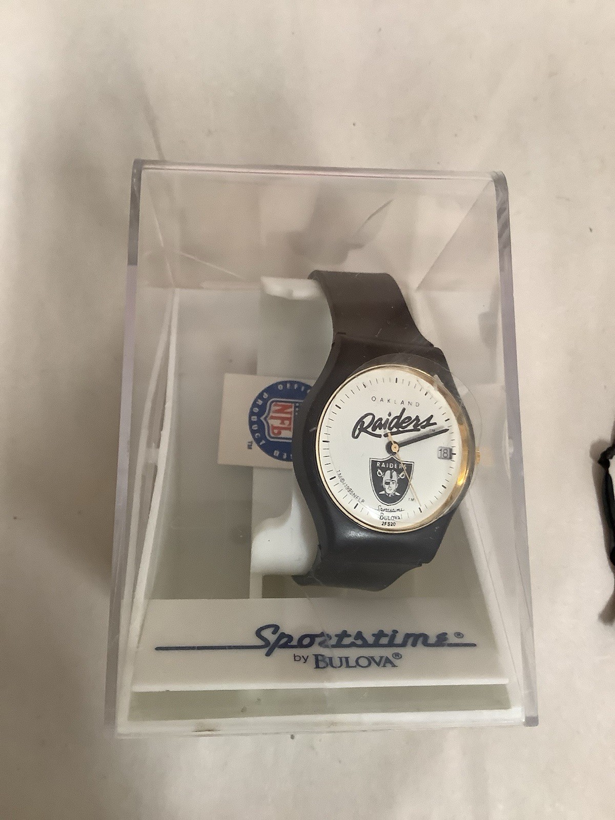 Vintage Watch LA Raiders Sportstime By Bulova Box Booklet