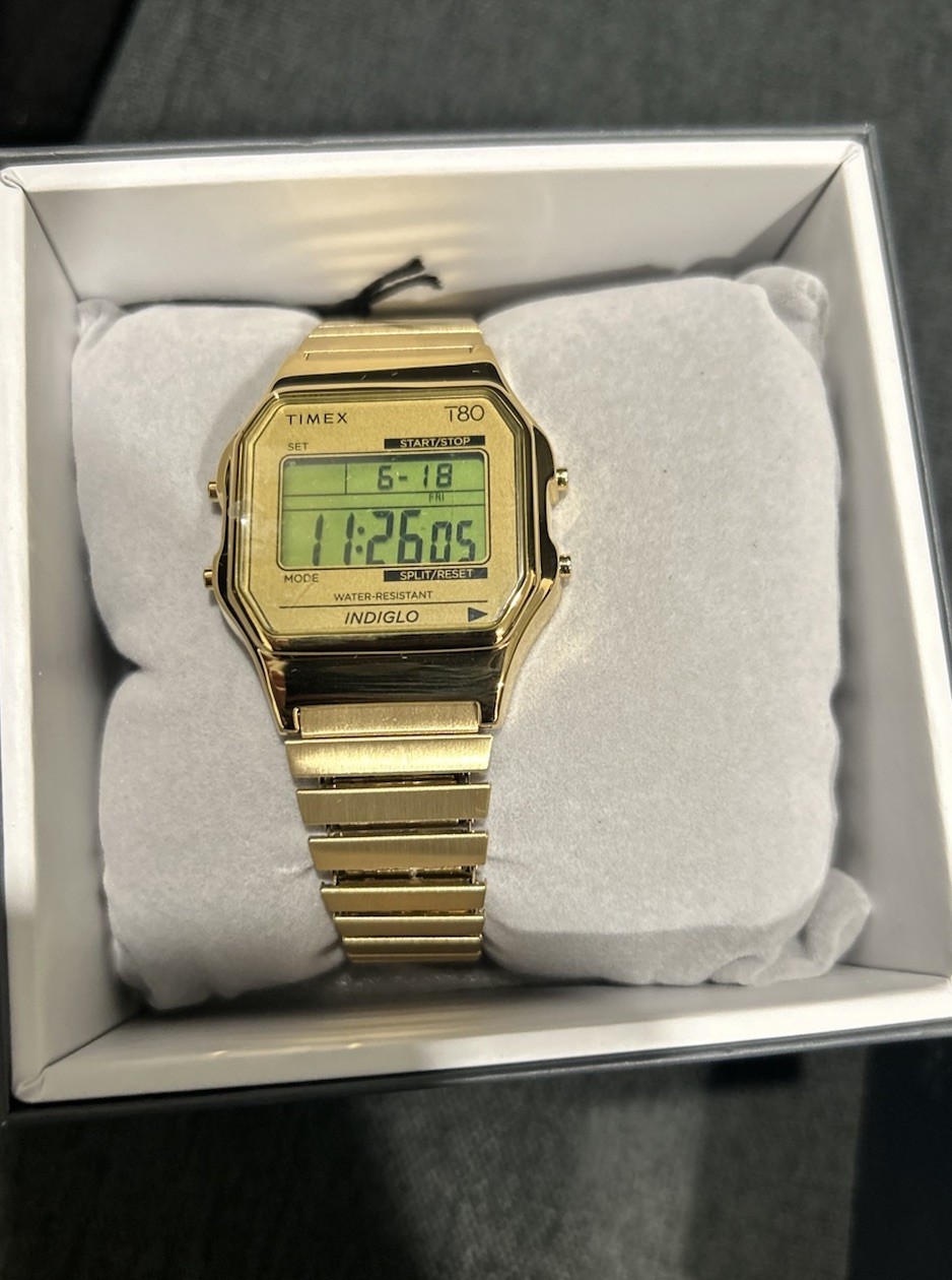 Timex Unisex T80 34mm Watch GoldTone Gold-Tone Expansion Band