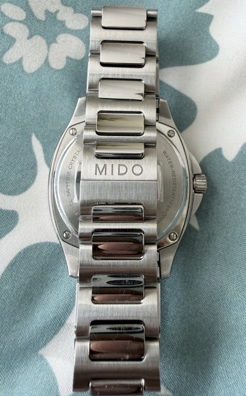 MIDO Multifort Automatic Blue Dial Steel Bracelet Sapphire Date 100m Box Papers