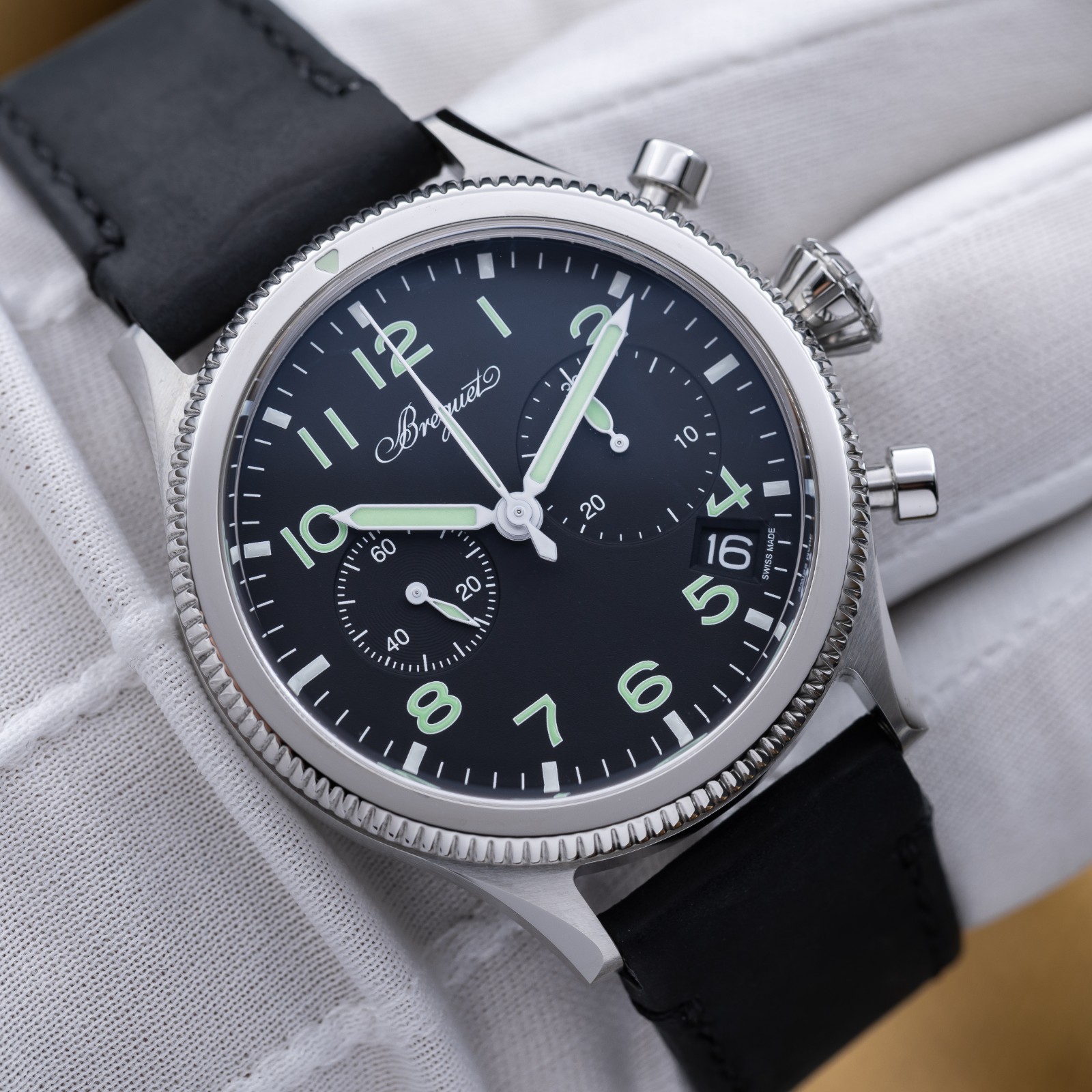 Breguet Type XX Chronographe Automatic Steel Black 42mm 2057ST/92/3WU Full Set