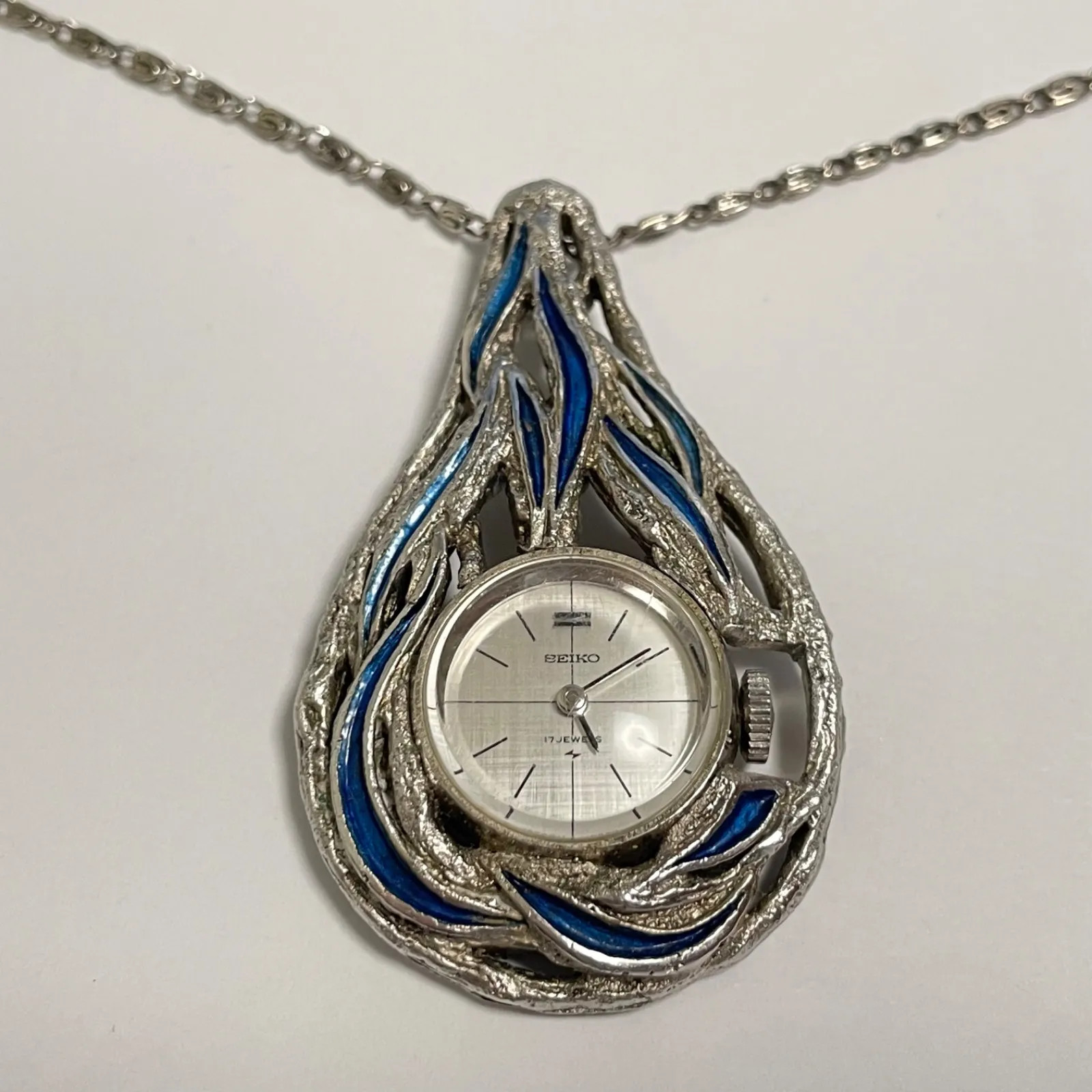 SEIKO Pocket Watch Necklace, Hand-Winding, 11-0400 Pendant Watch