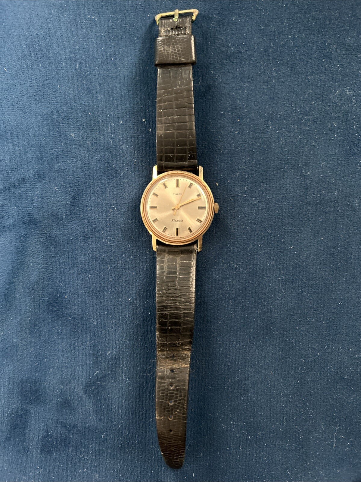 Timex Electric 1969 Gold Tone Mens Vintage 1960s Retro Watch