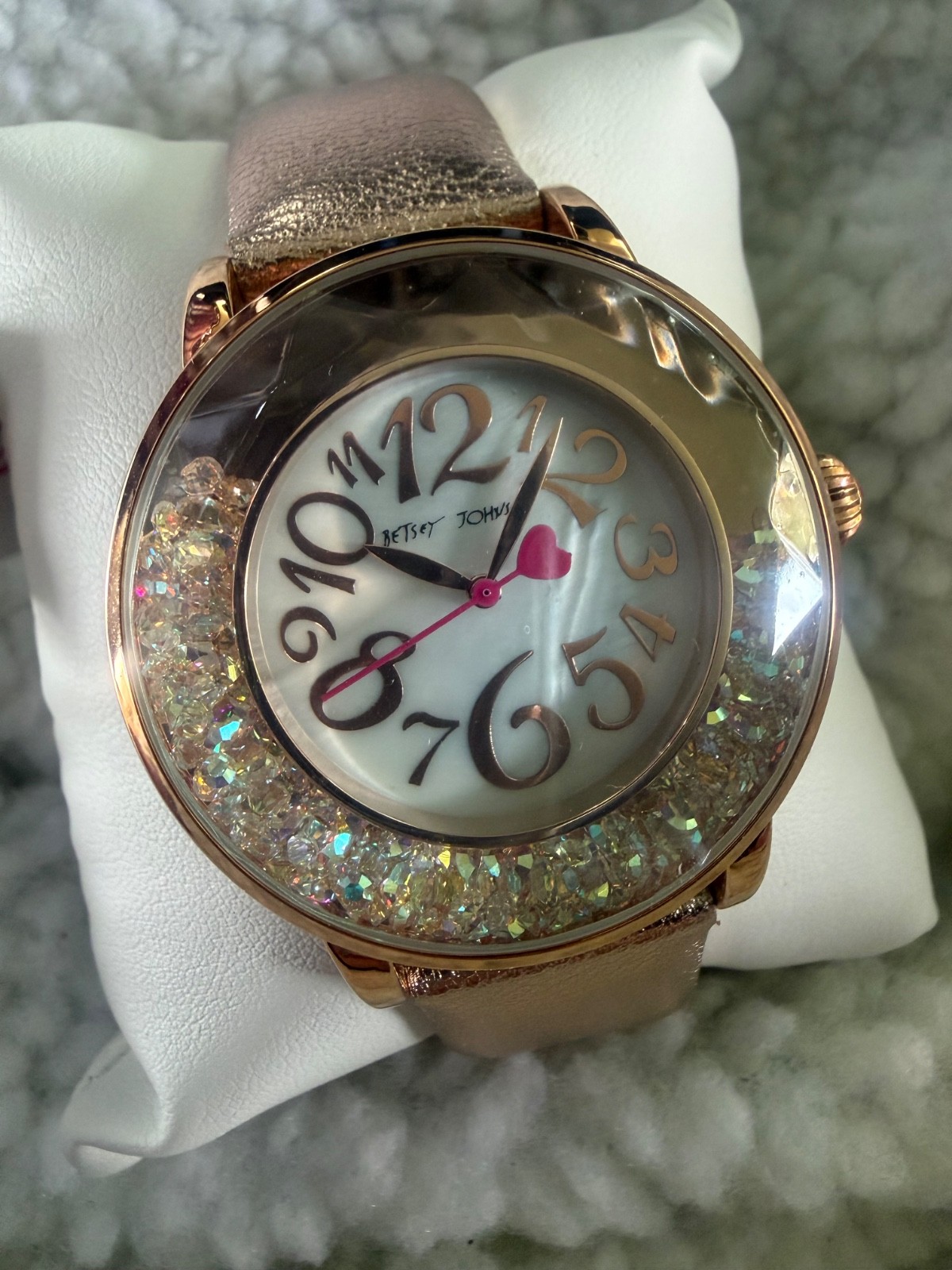 Betsey Johnson Floating Stones watch, New