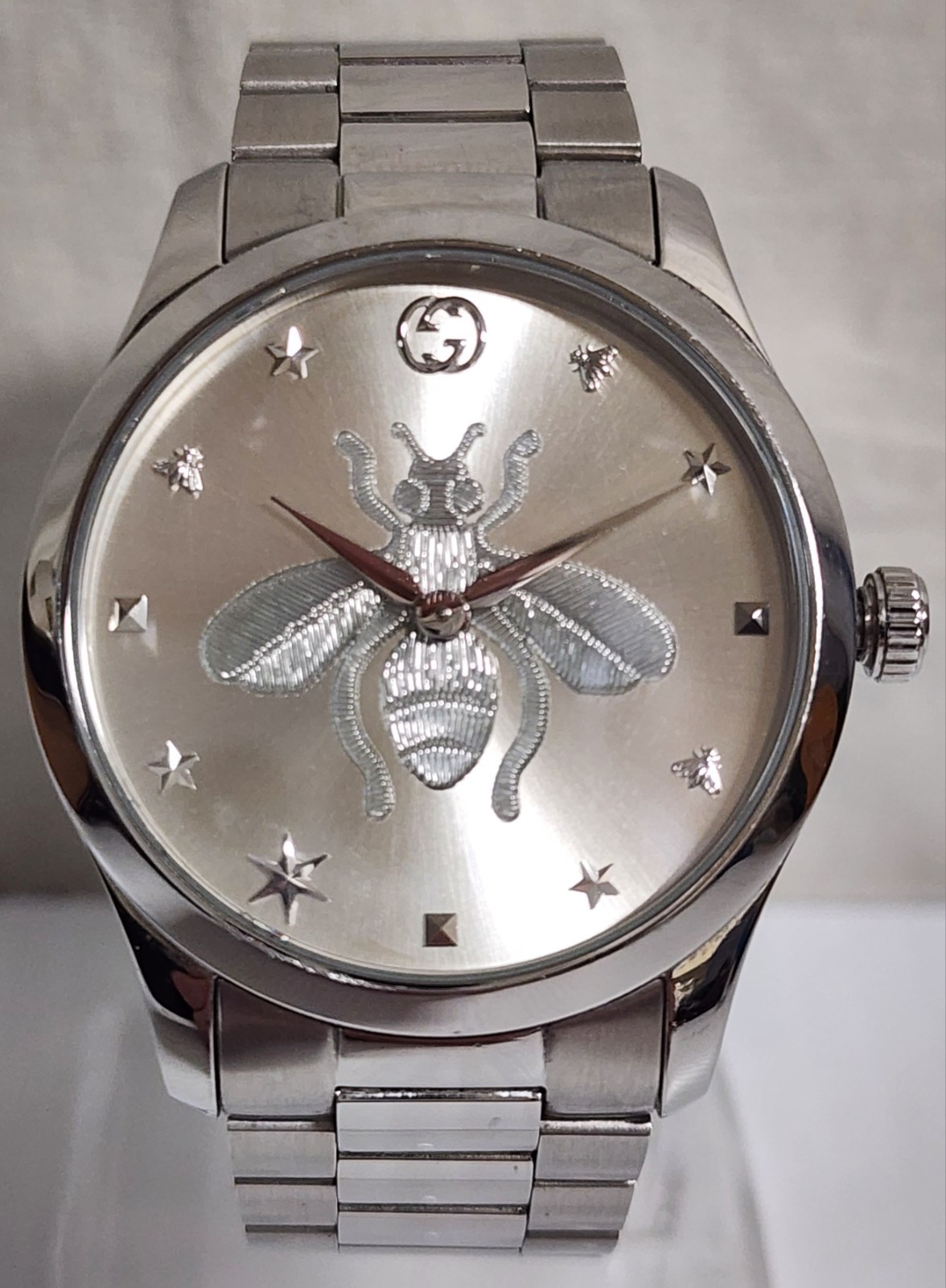 Gucci G Timeless Silver Dial Silver Steel Strap Watch For Women – YA1264126