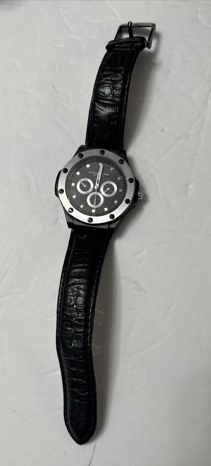 Stuhrling Original Men’s Apocalypse Quartz Multifunction Silvertone Watch