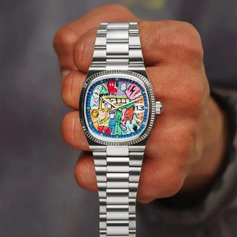 Ciloa Men’s Painted Dial Watch