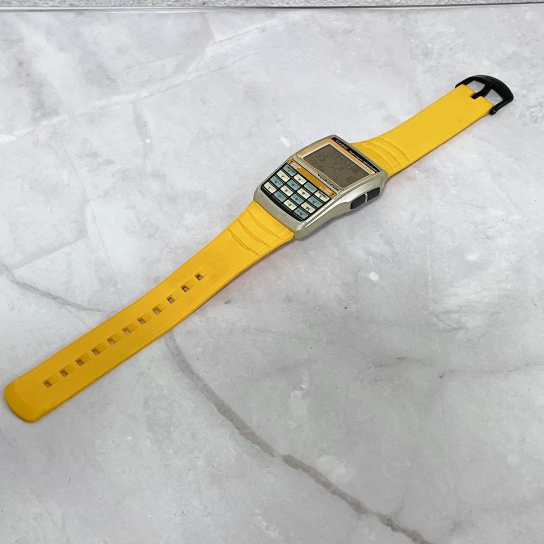 Casio DATABANK DBC-32 Digital Watch Yellow Vintage Japan 071405