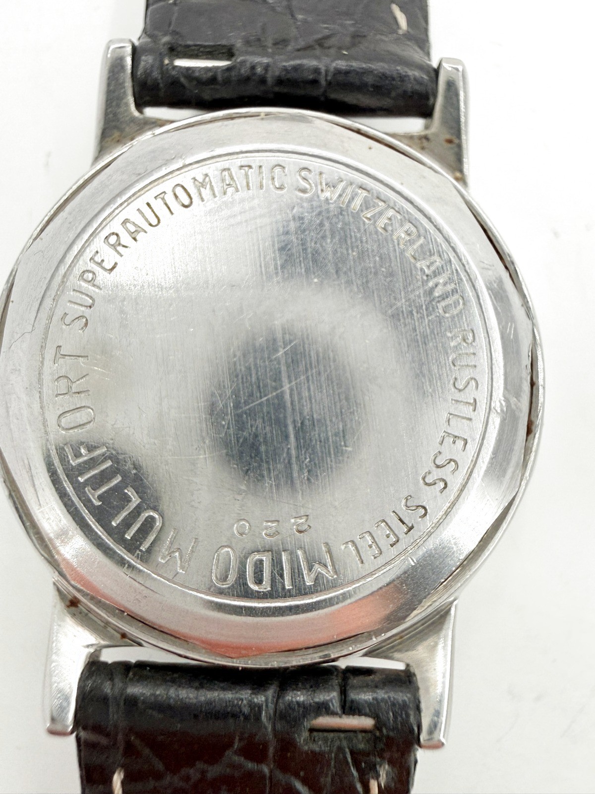 Vintage Mido Multifort Super Automatic Stainless Steel Watch Runs