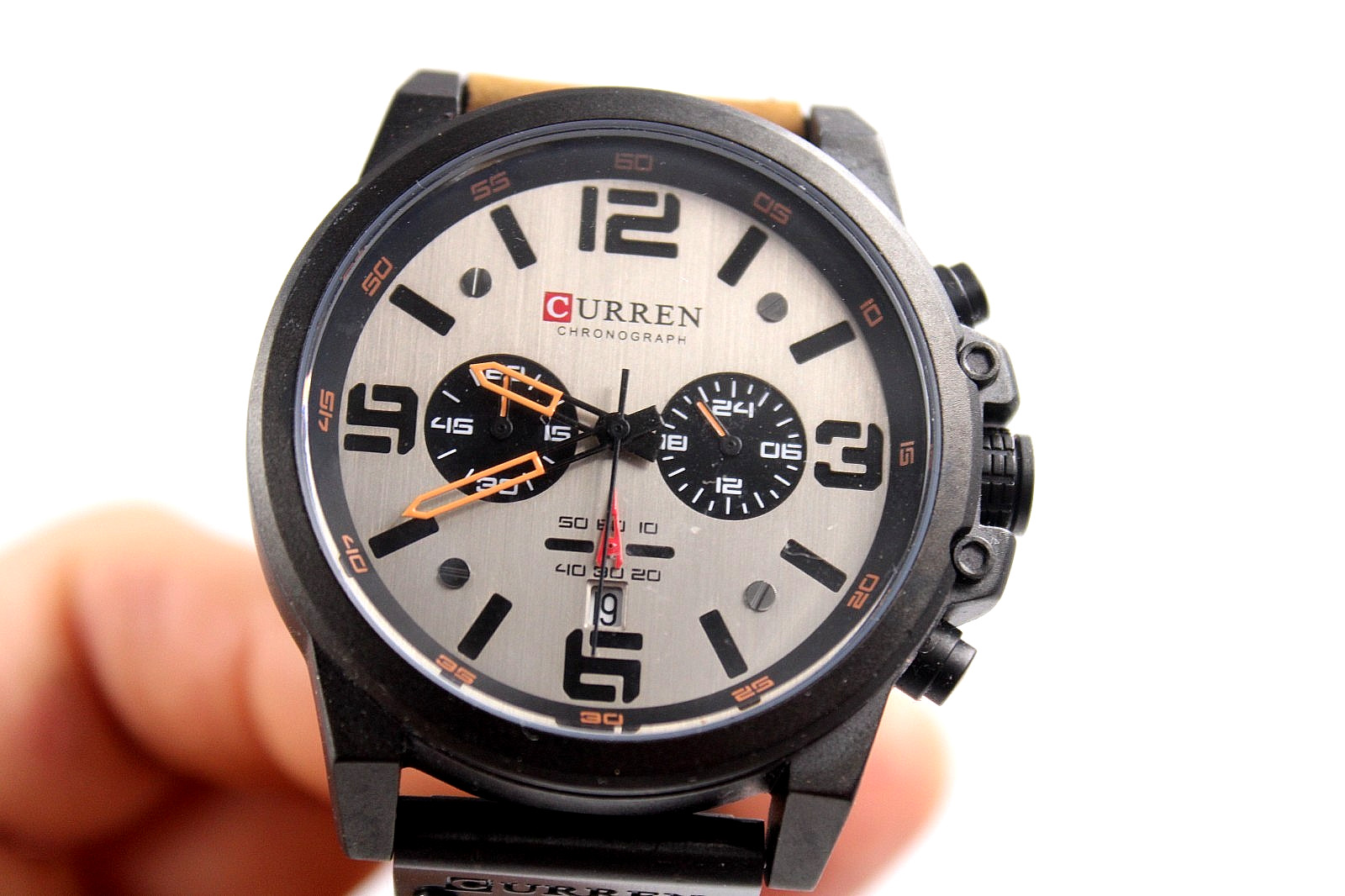 Curren Chronograph Men’s Wrist Watch M:8314 Clean / Working