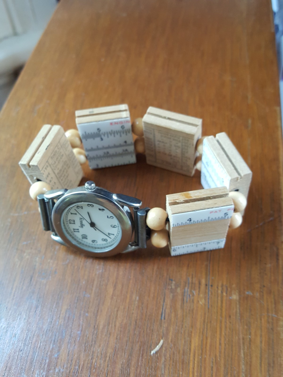 Slide-rule stretch band on new Legacy watch. handcrafted