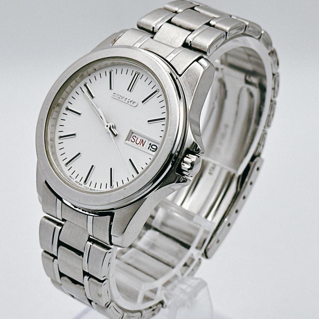 Excellent condition, fully functional. SEIKO men’s watch, day-date, silver d