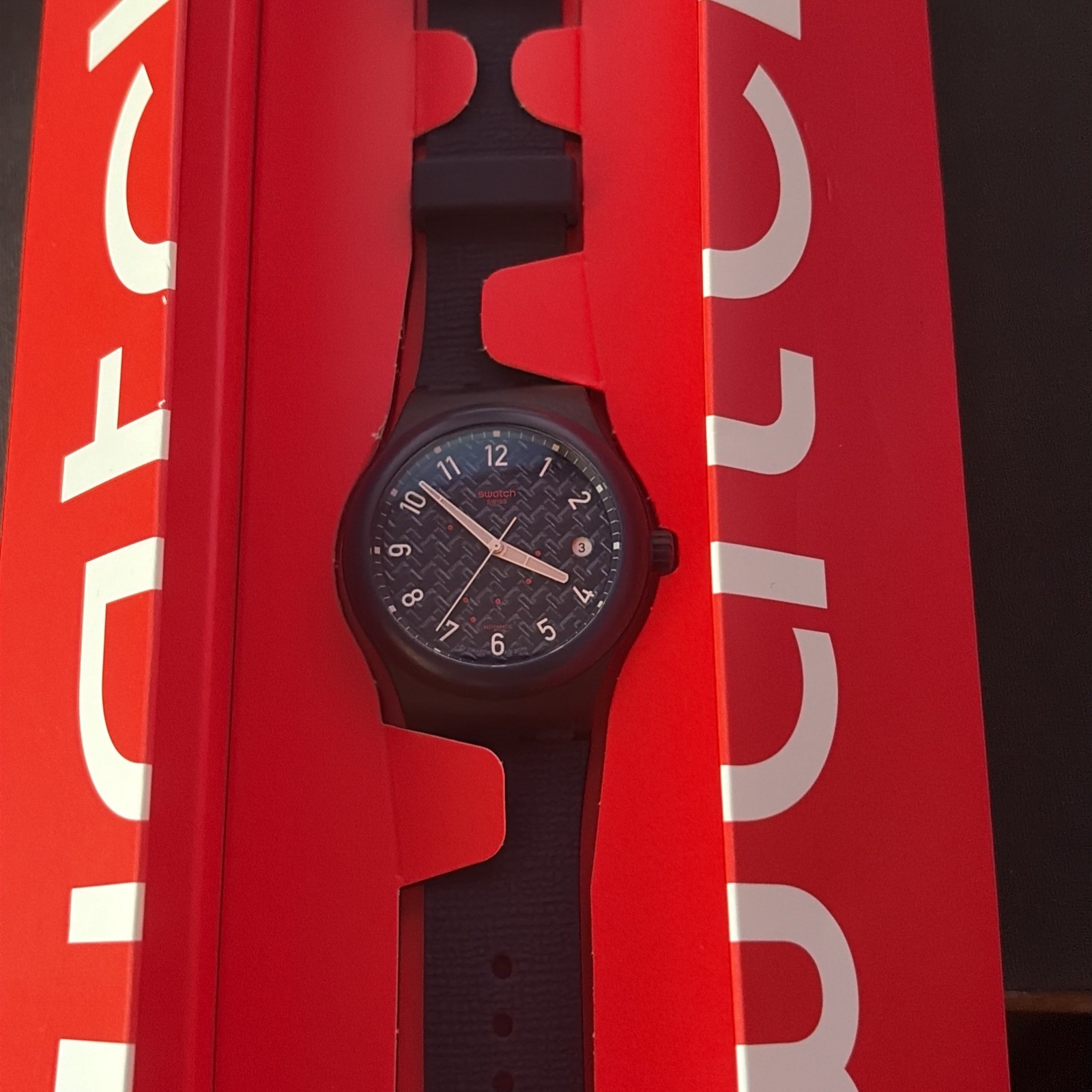 2021 Swatch SISTEM NOITE, Automatic Watch, Blue, SUTN405, Discontinued