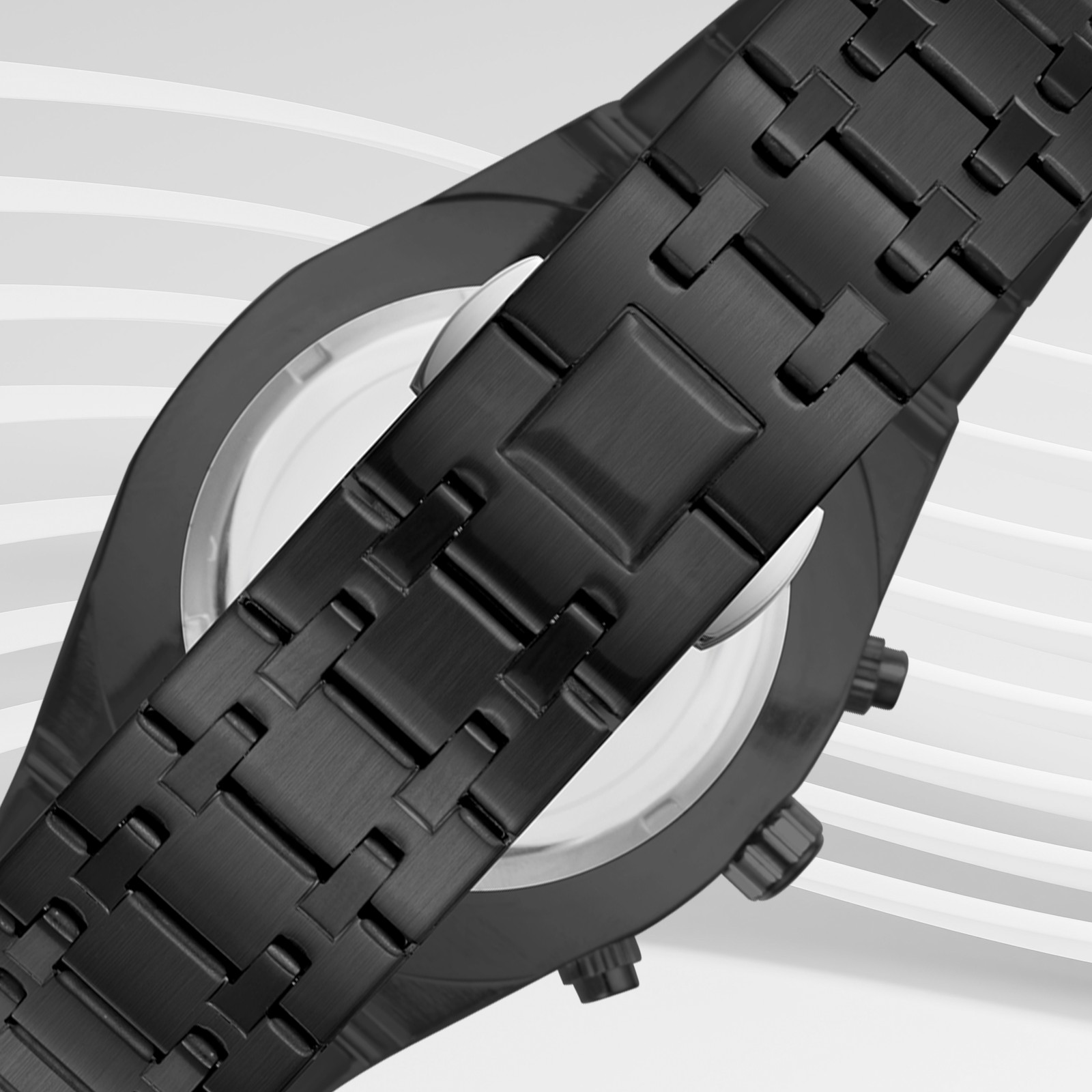 Kenneth Scott Men’s Multi Function Watch | Black Dial, 42mm, 30 m (3 ATM)