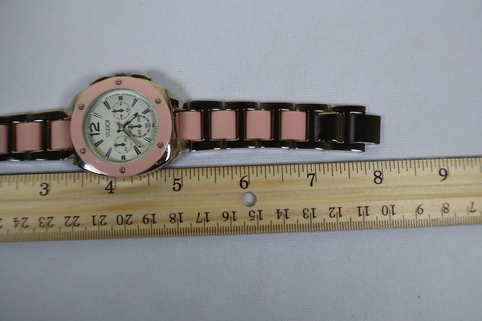 Studio Time Watch STD3246T NIB Chronograph 1 YEAR WARR Needs New Battery
