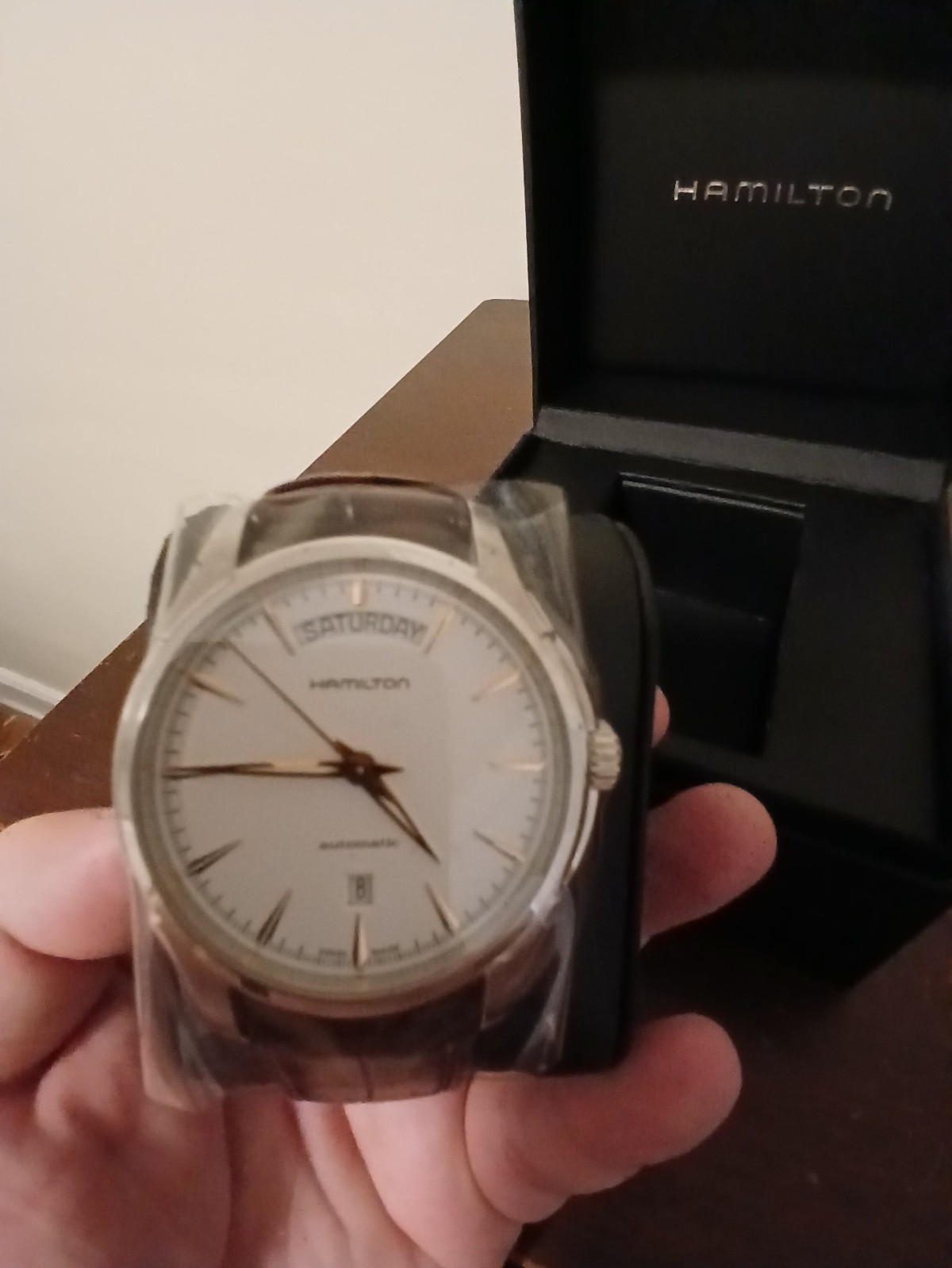 NEW HAMILTON JAZZMASTER DAY DATE AUTO H32505511 40MM w/Box & Papers
