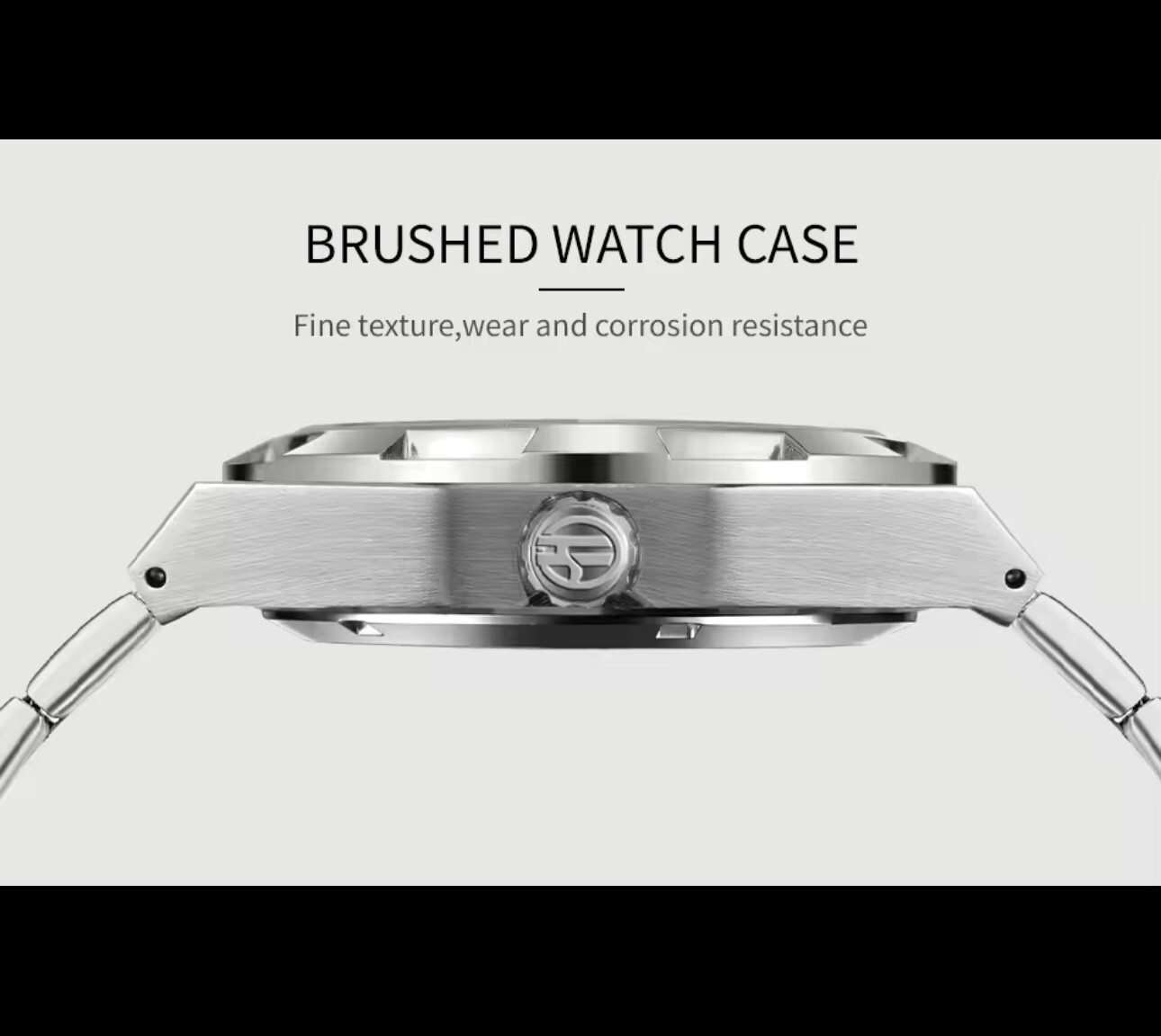Forsining Automatic Watch 41mm Expedition Caseback 3bar Stainless Steel