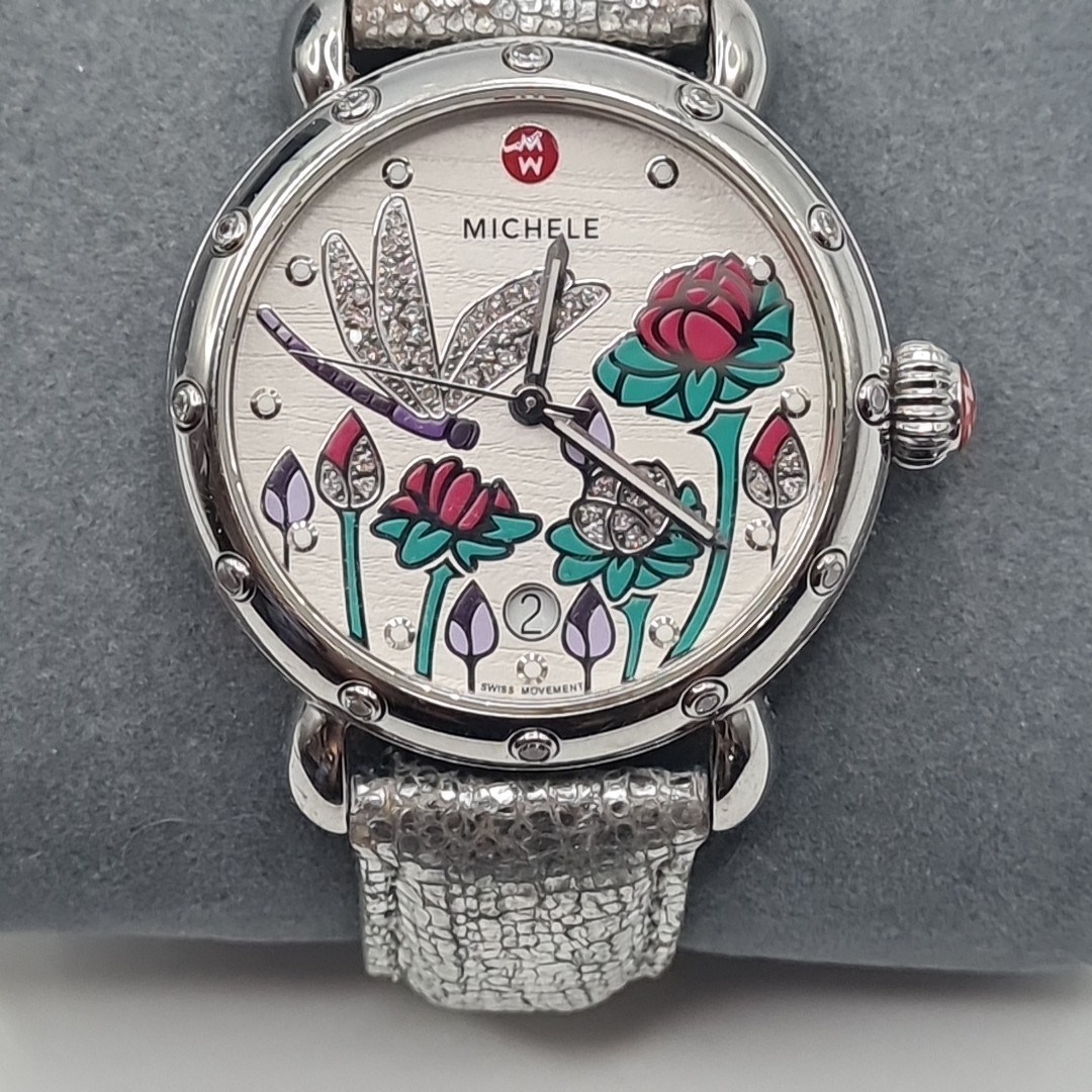 Michele DIAMOND DRAGONFLY Garden Party watch limited edition #215/750 MW05D01A49