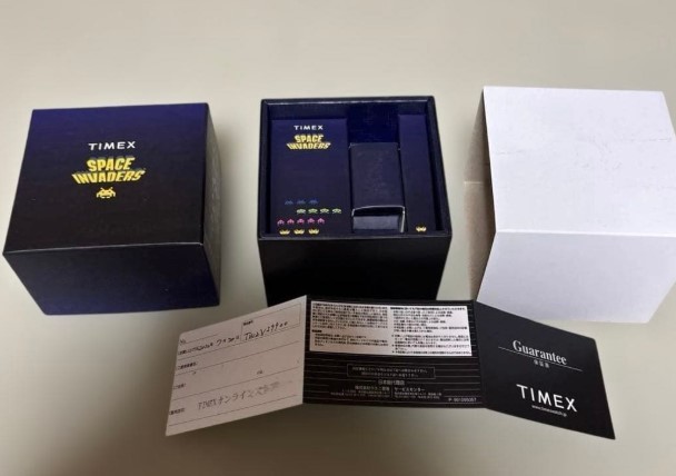 Timex T80 TW2V39900 Space Invaders Digital Watch Black Japanese Limited Unused