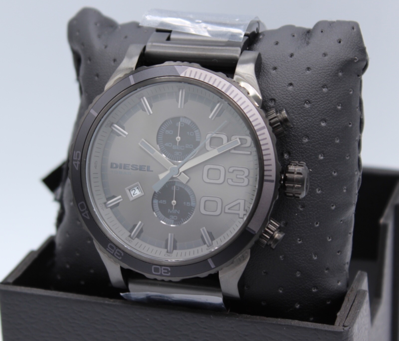 NEW AUTHENTIC DIESEL DOUBLE DOWN 48 GUNMETAL GREY SMOKE MEN’S DZ4314 WATCH