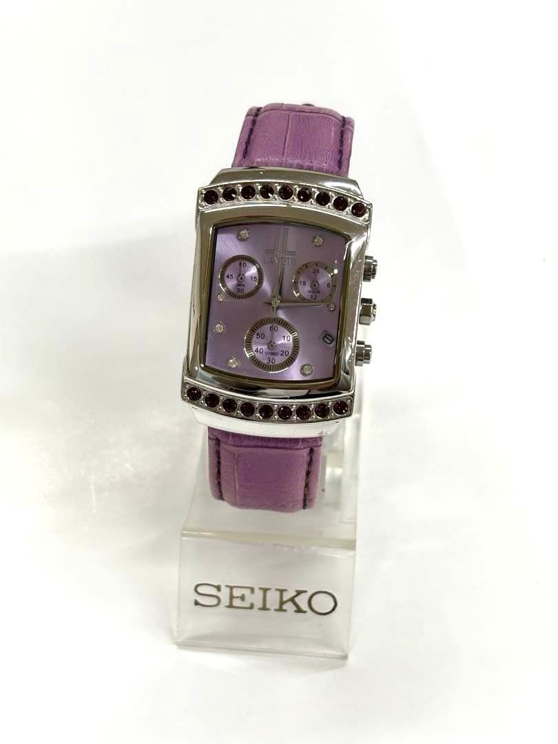 Orient Lancheti Quartz Wristwatch 40x28mm Case 23cm Purple Authentic