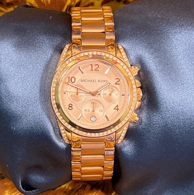 Michael Kors Blair Stainless Steel Rose Gold Chronograph Watch MK5263 — Vintage