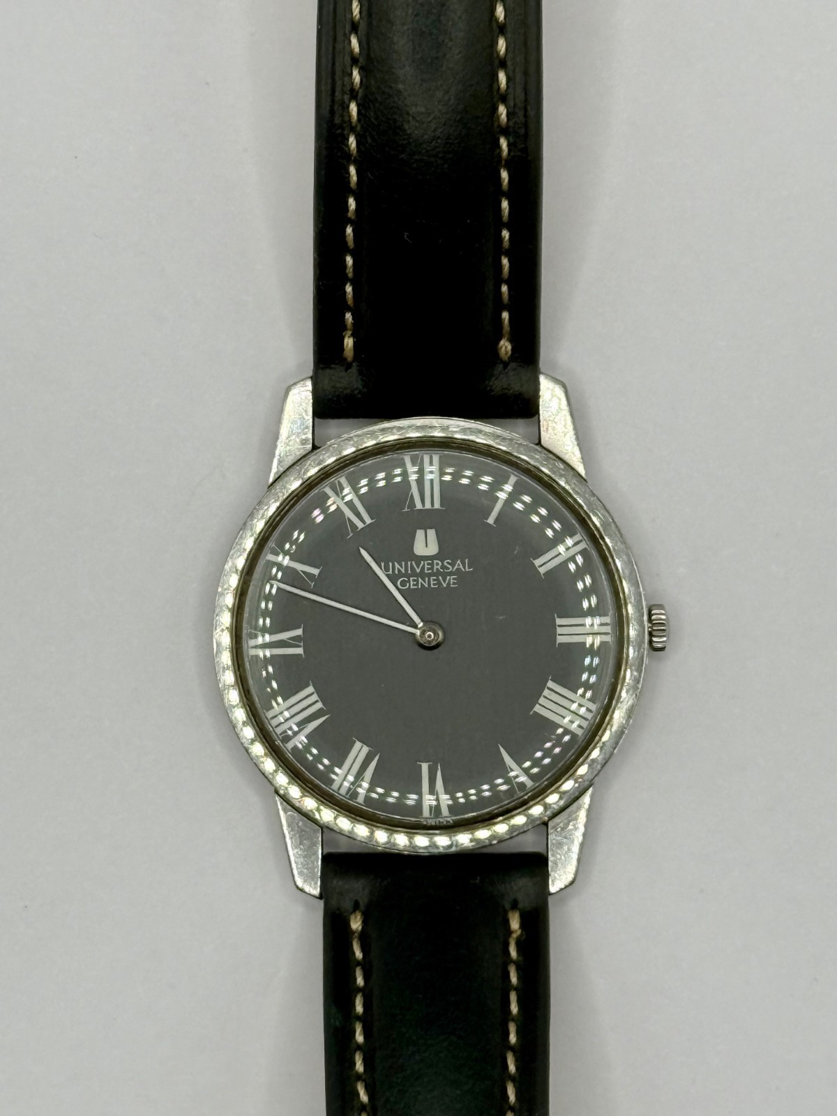 Universal Geneve Altesse Gray Dial with White Roman Numerals