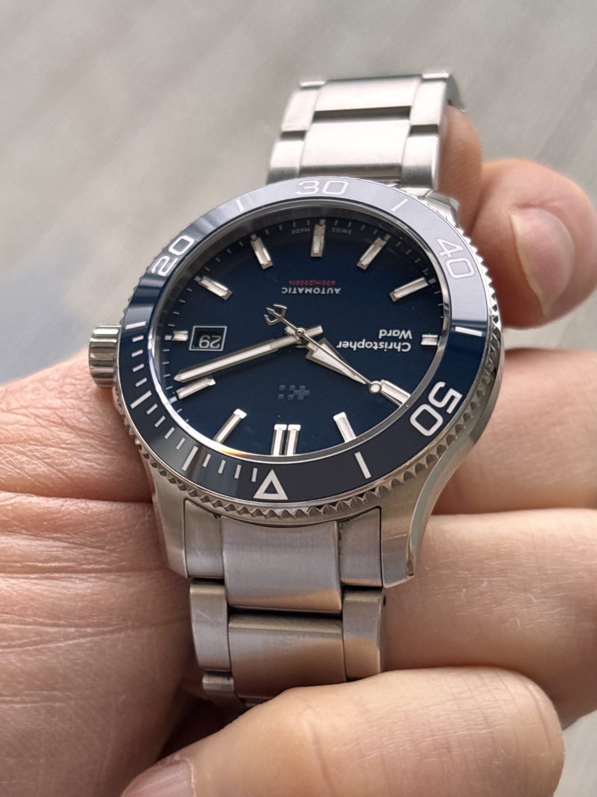 Christopher Ward C60 Trident Mk3 Pro 600 40mm blue (12/2019) WH1609