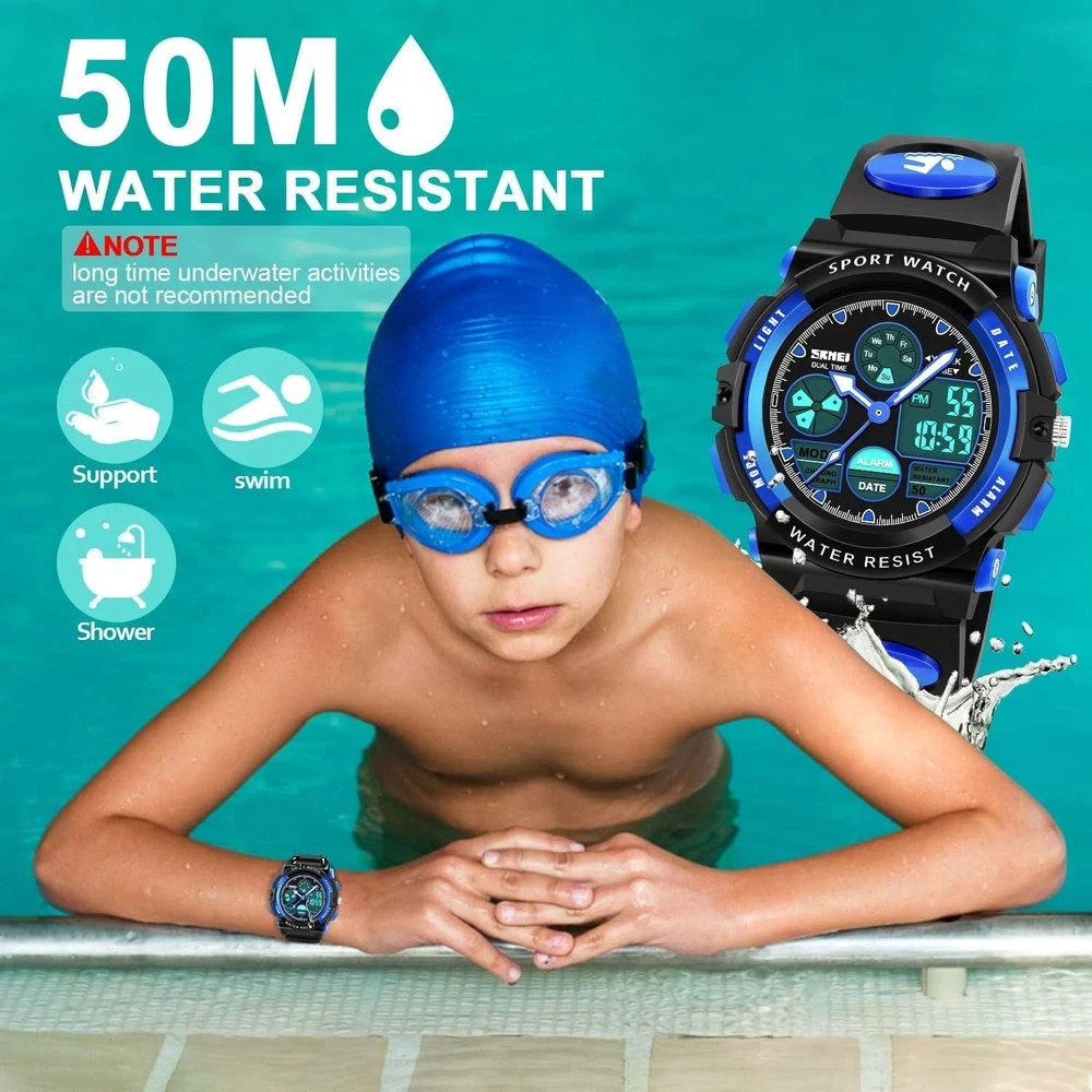 ATIMO Kids LED Waterproof Watch Multi Function Digital Sport Gift